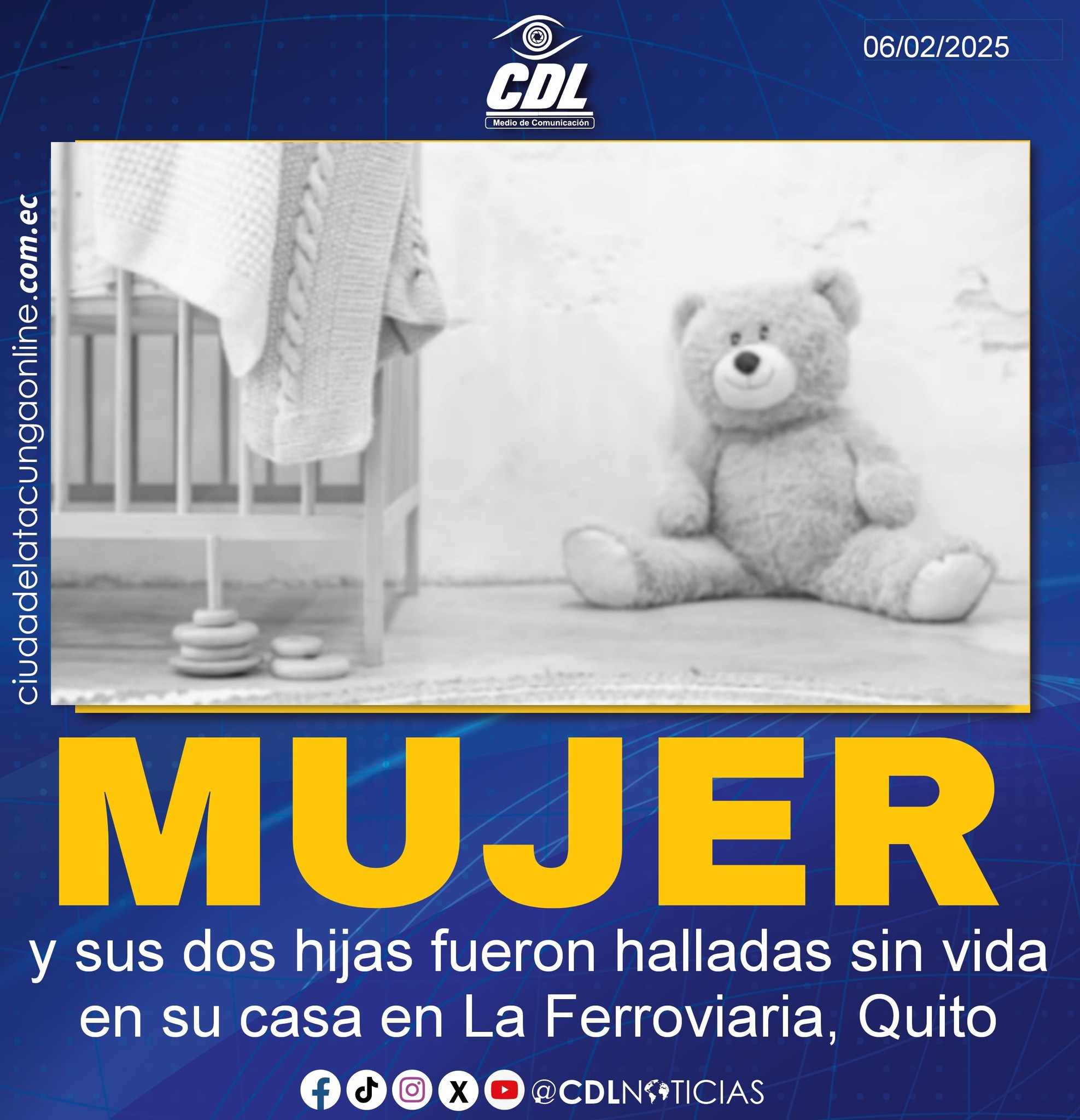 Mujer y sus dos hijas fueron halladas sin vida en su casa en La Ferroviaria, Quito