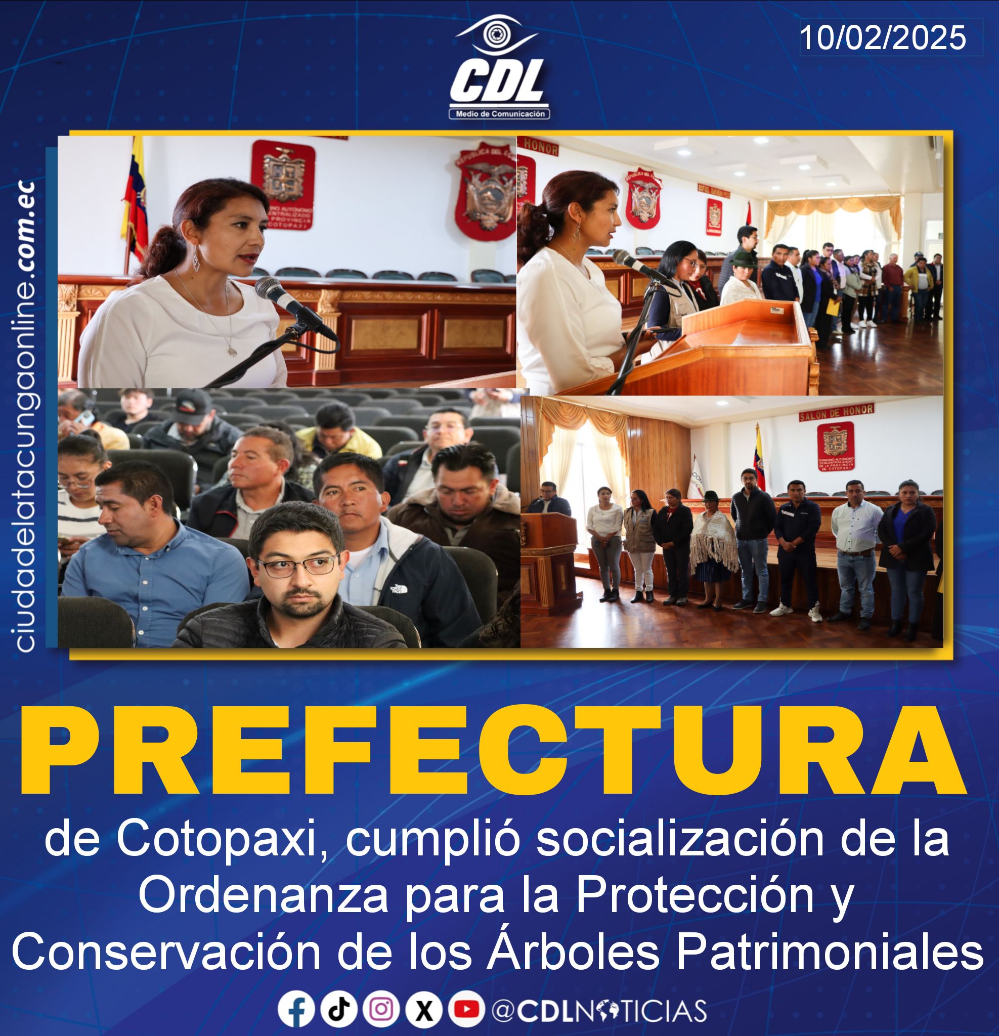 Prefectura de Cotopaxi, cumplió socialización de la Ordenanza para la Protección y Conservación de los Árboles Patrimoniales
