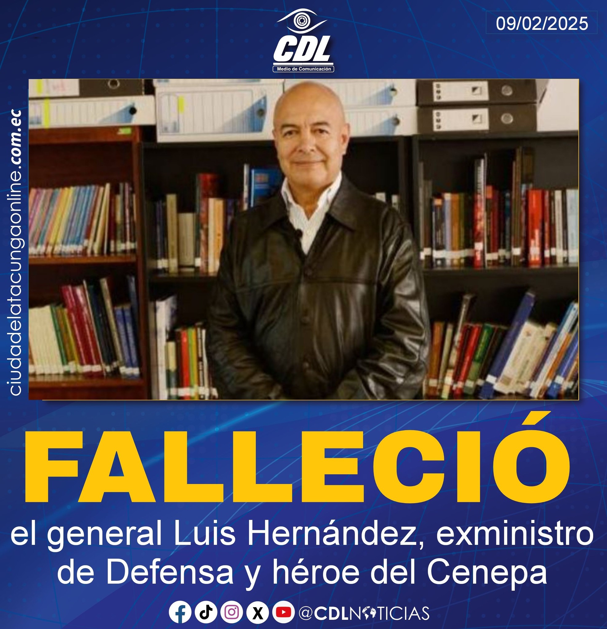 Falleció el general Luis Hernández, exministro de Defensa y héroe del Cenepa