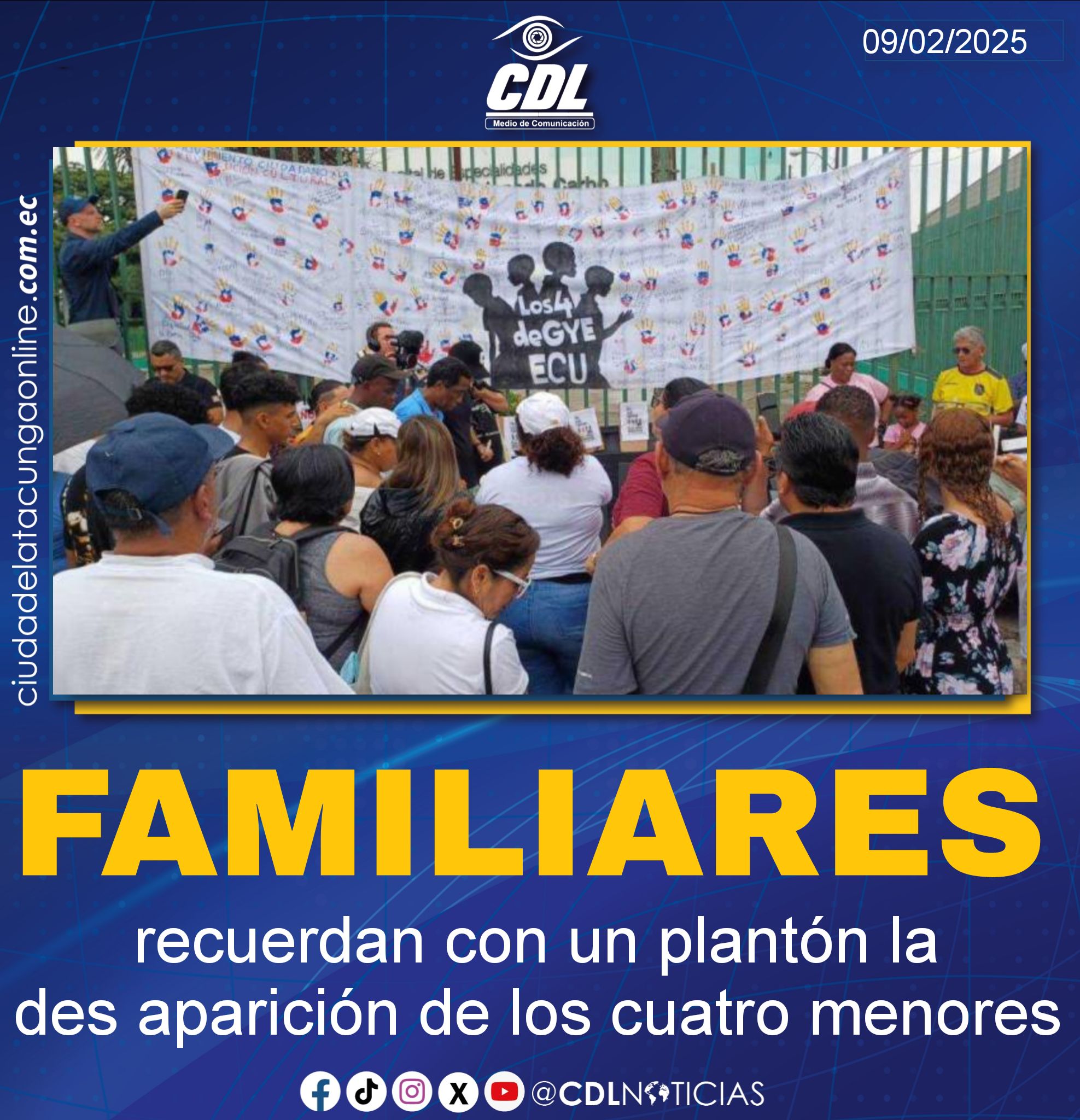 Caso Las Malvinas: Familiares recuerdan con un plantón la desap arición de los cuatro menores