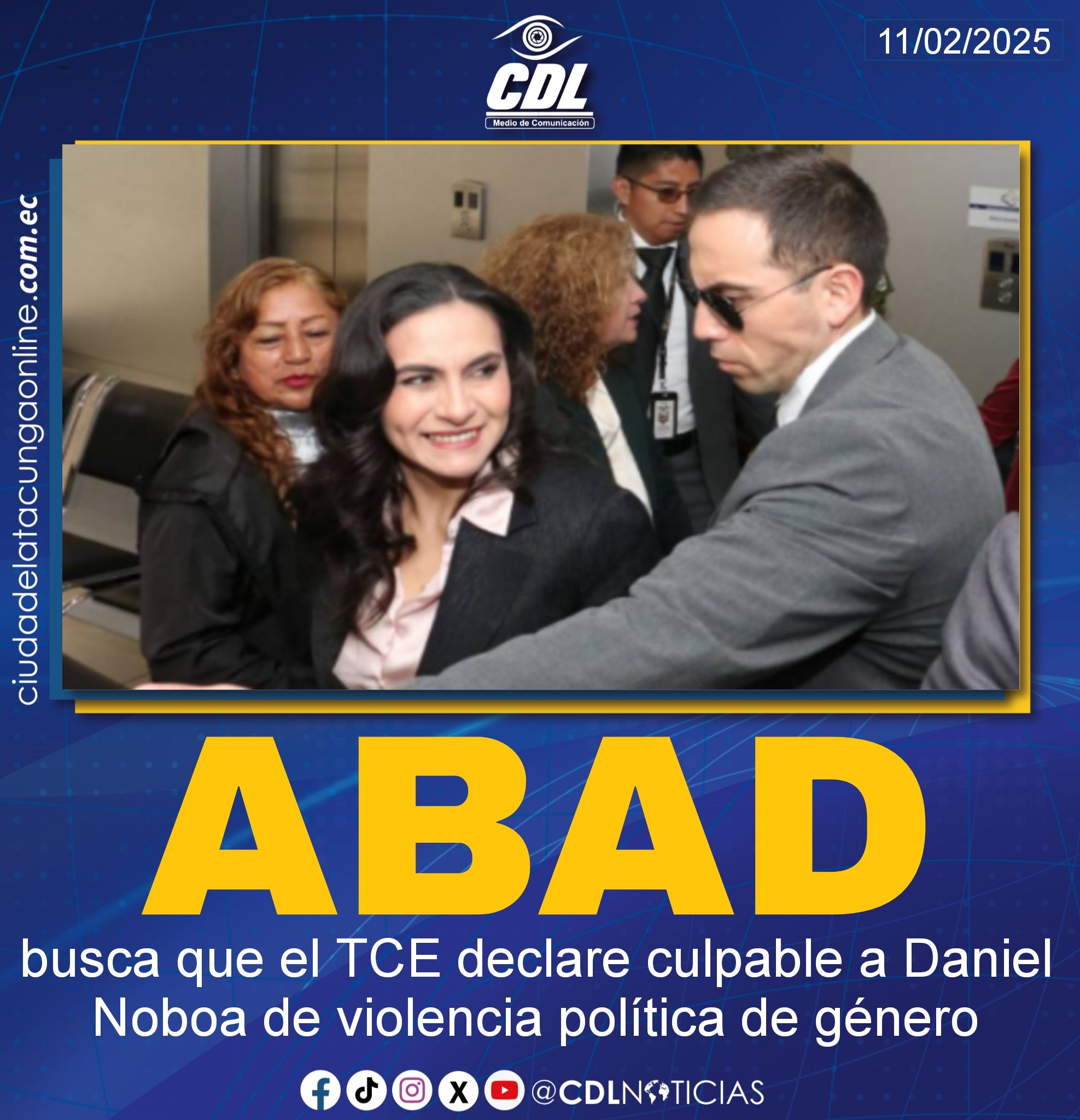 Verónica Abad busca que el TCE declare culpable a Daniel Noboa de violencia política de género