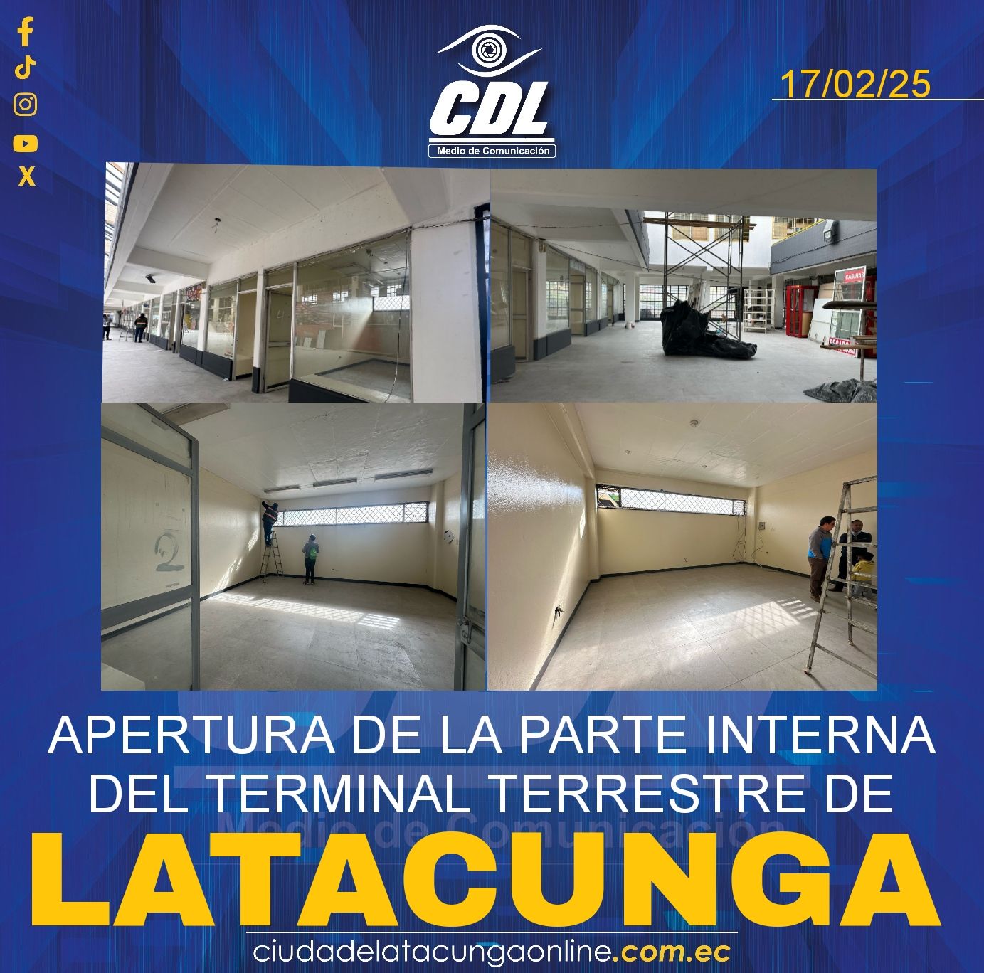 APERTURA DE LA PARTE INTERNA DEL TERMINAL TERRESTRE DE LATACUNGA