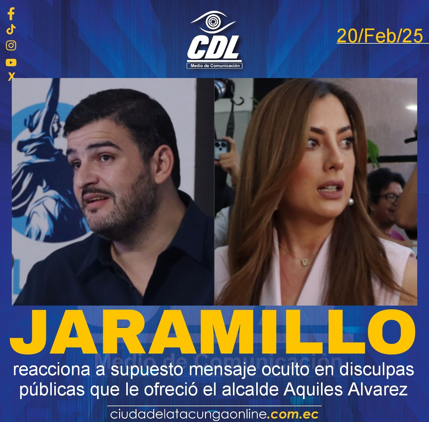 Lucía Jaramillo reacciona a supuesto mensaje oculto en disculpas públicas que le ofreció el alcalde Aquiles Alvarez