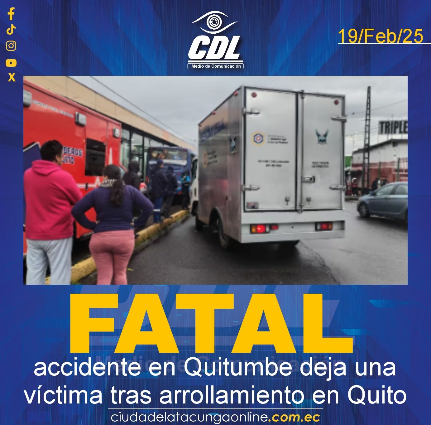 Fatal accidente en Quitumbe deja una víctima tras arrollamiento en Quito