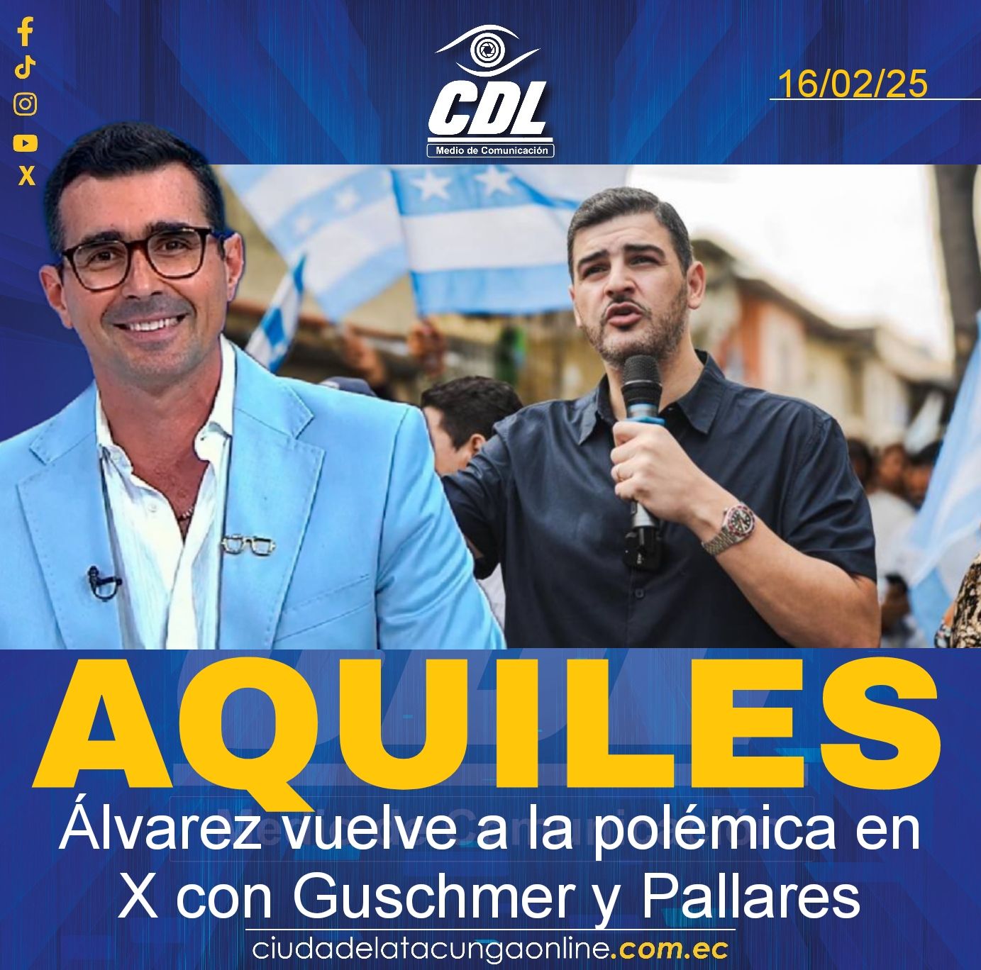 Aquiles Álvarez vuelve a la polémica en X con Guschmer y Pallares