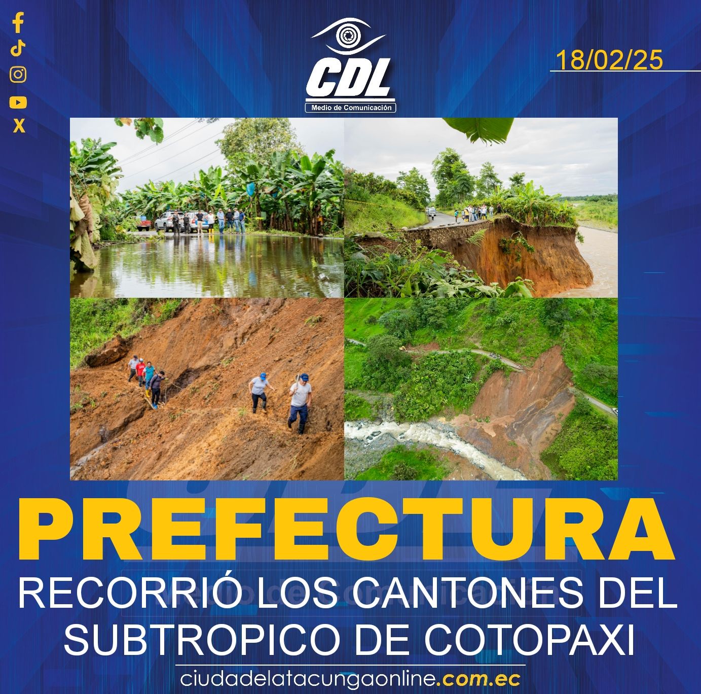 PREFECTURA RECORRIÓ LOS CANTONES DEL SUBTROPICO DE COTOPAXI