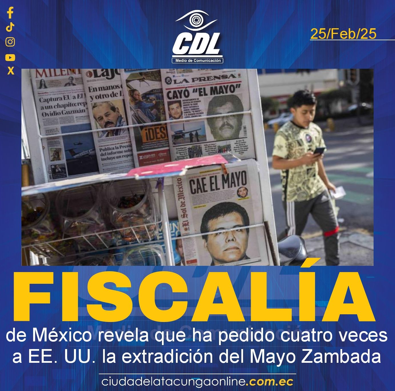 La Fiscalía de México revela que ha pedido cuatro veces a EE. UU. la extradición del Mayo Zambada