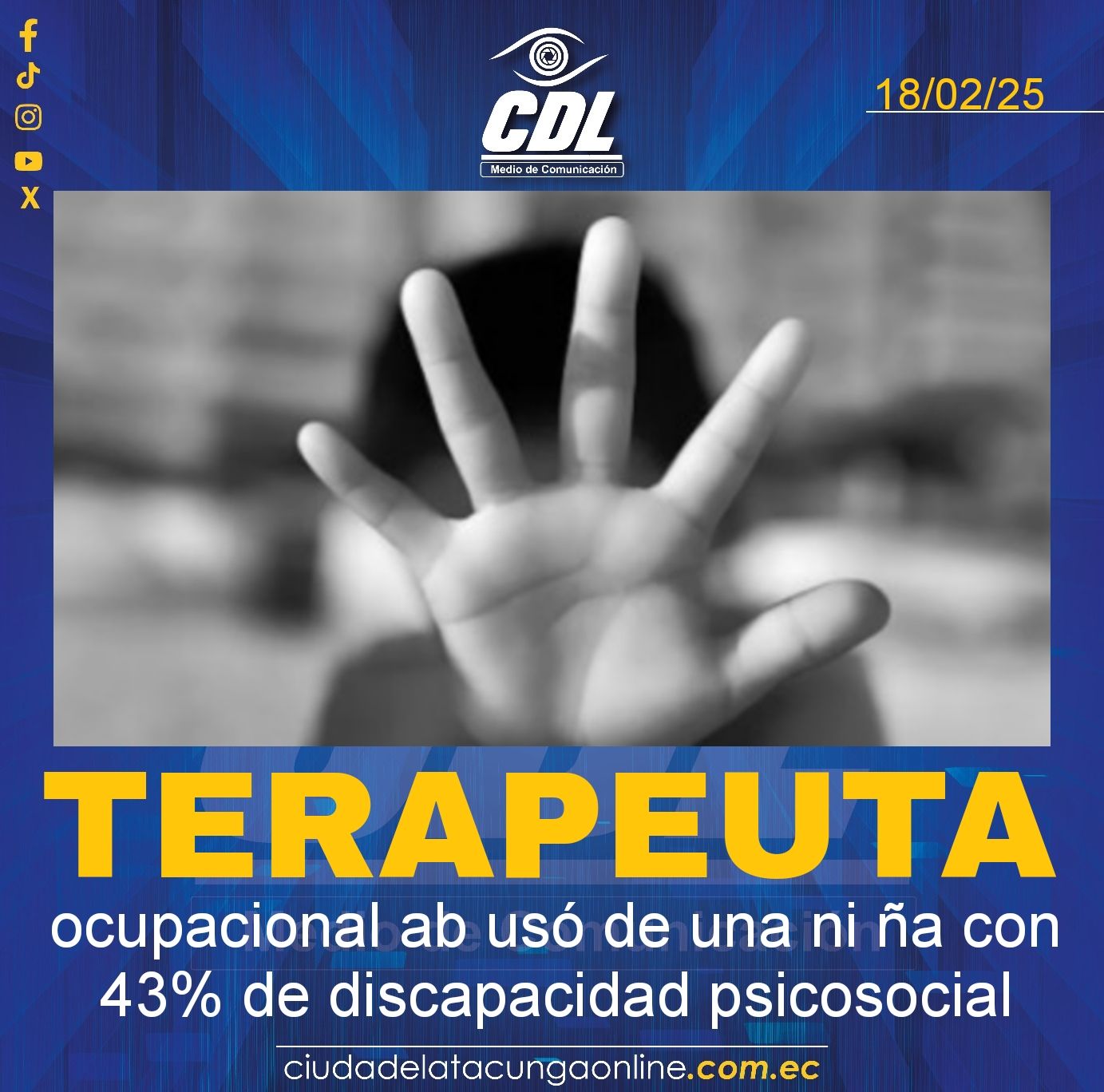 Terapeuta ocupacional ab usó de una ni ña con 43% de discapacidad psicosocial