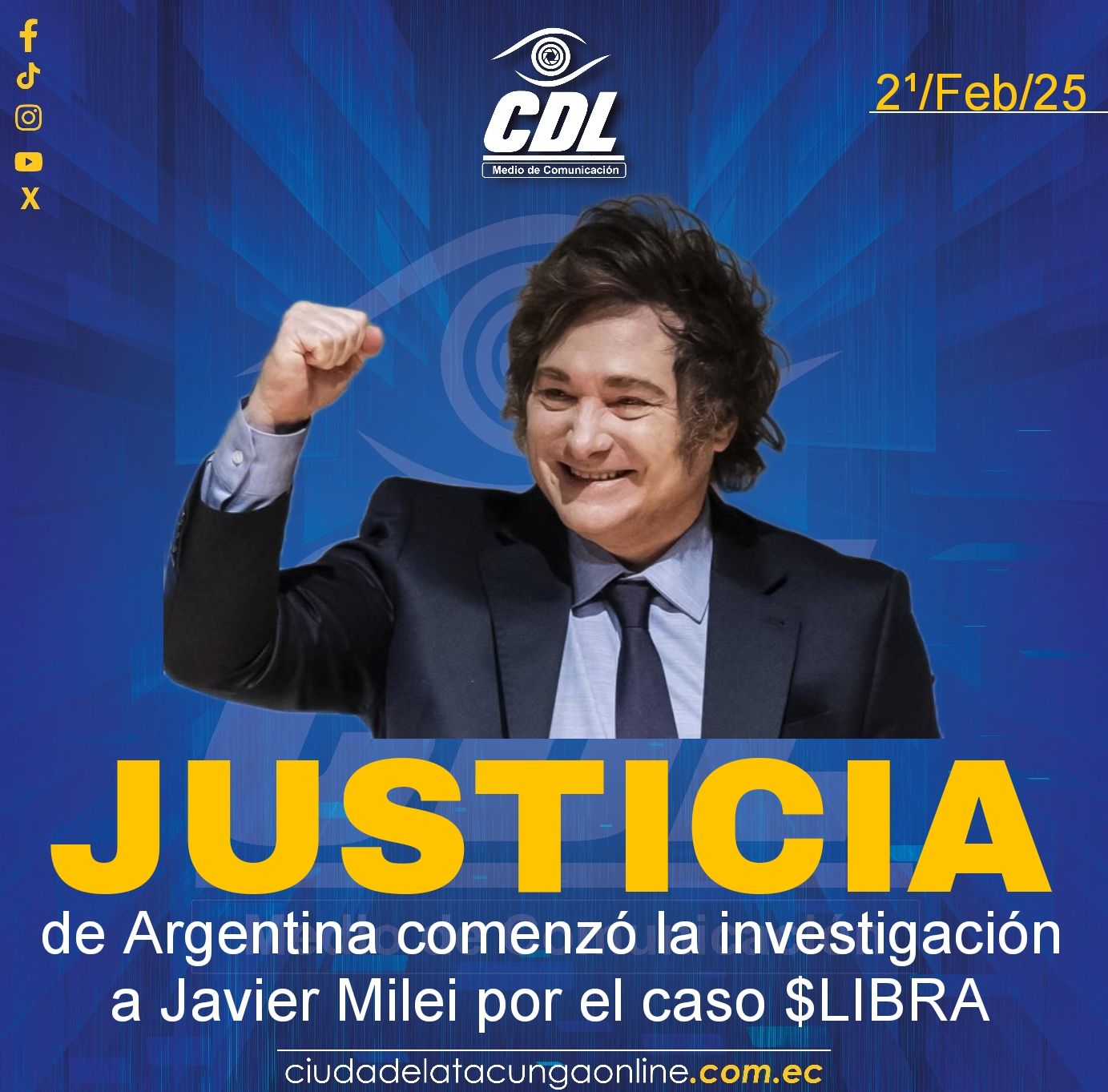 La Justicia de Argentina comenzó la investigación a Javier Milei por el caso $LIBRA