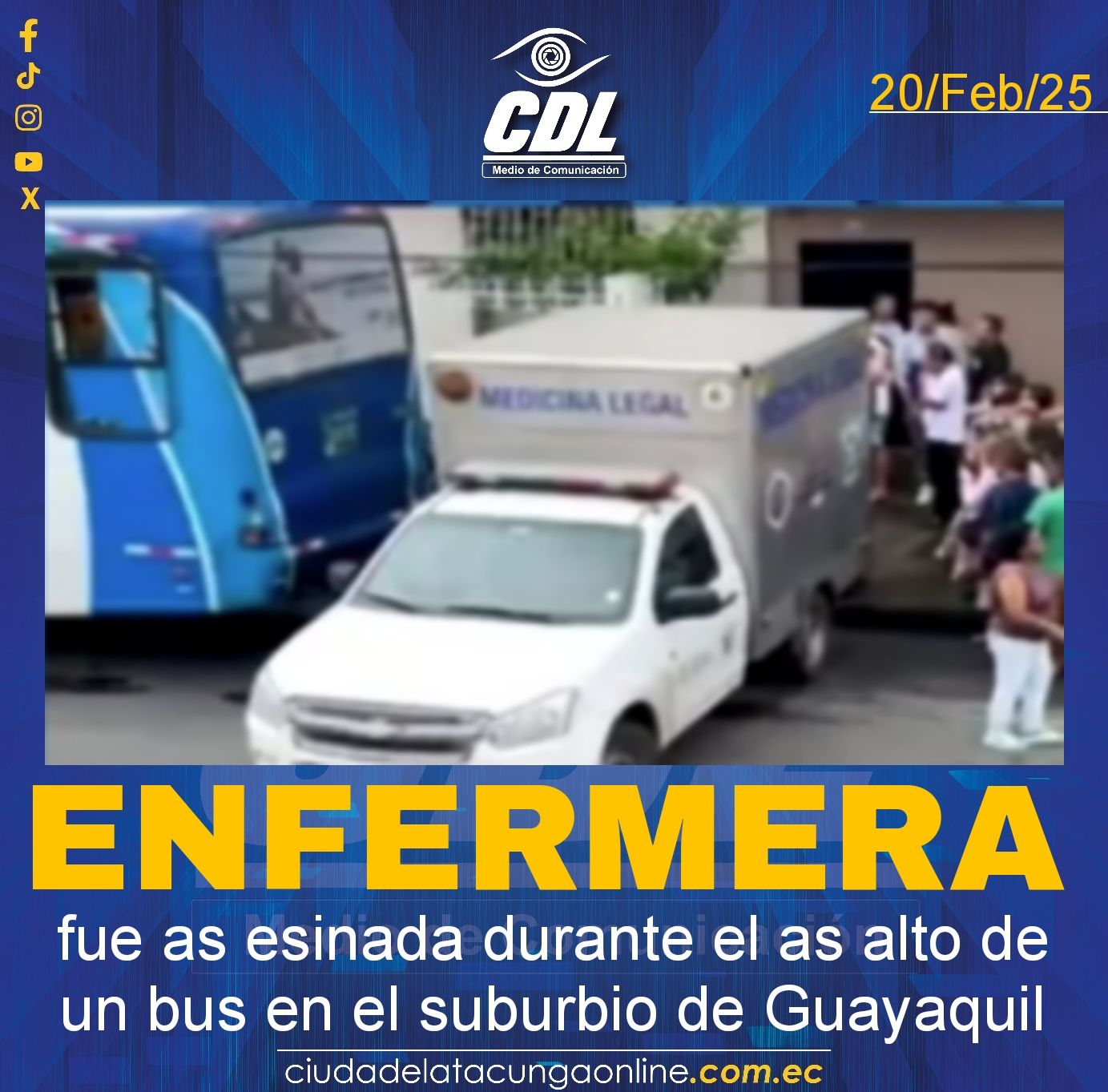Una enfermera fue as esinada durante el as alto de un bus en el suburbio de Guayaquil