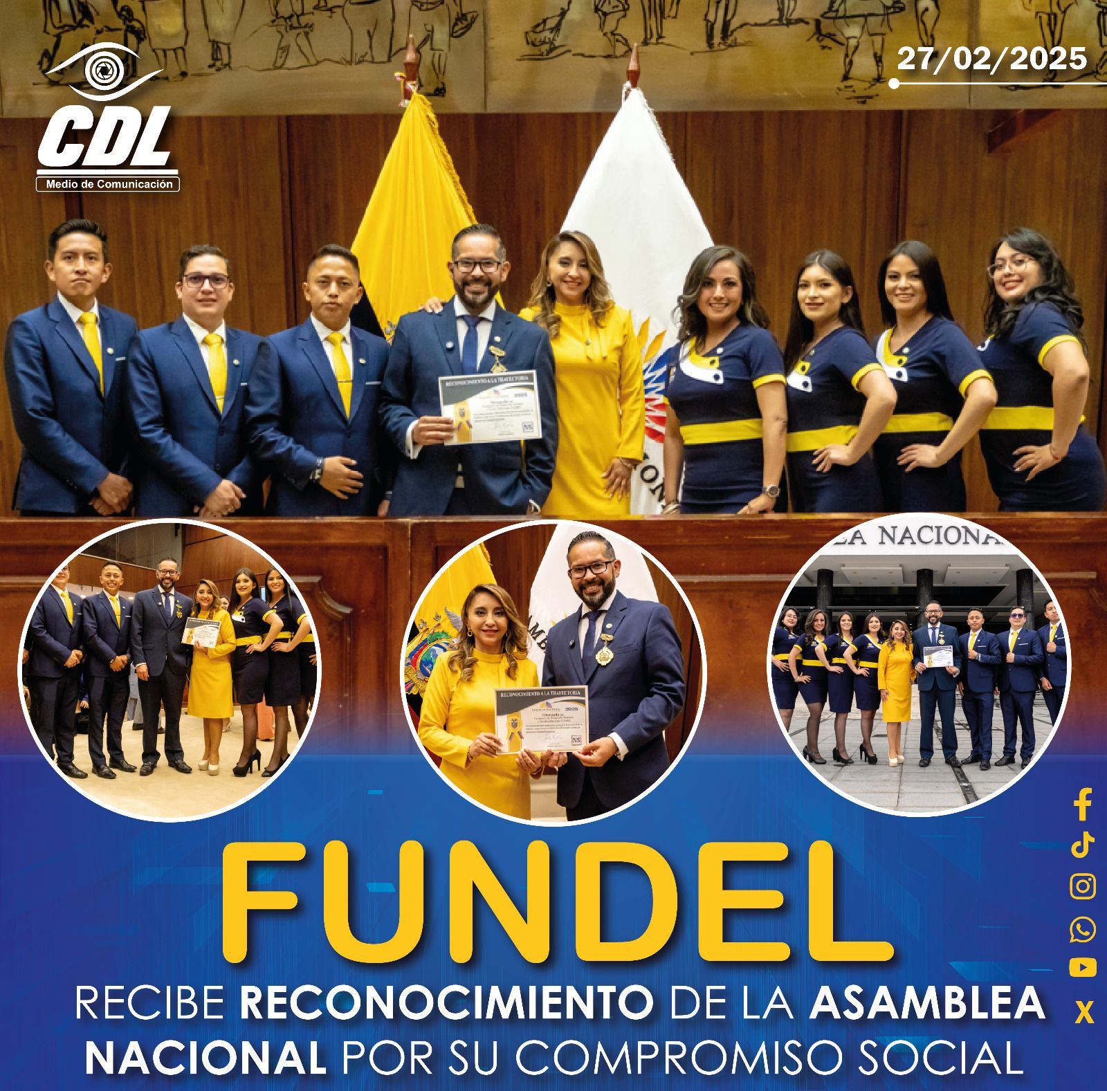 FUNDEL RECIBE RECONOCIMIENTO DE LA ASAMBLEA NACIONAL POR SU COMPROMISO SOCIAL