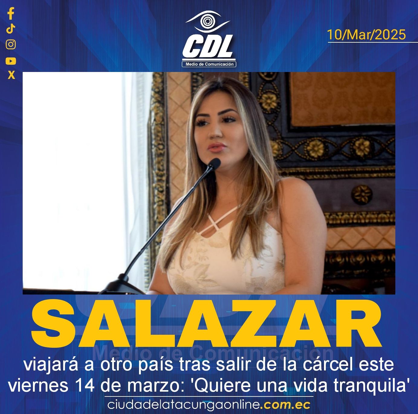 Mayra Salazar viajará a otro país tras salir de la cárcel este viernes 14 de marzo: ‘Quiere una vida tranquila’