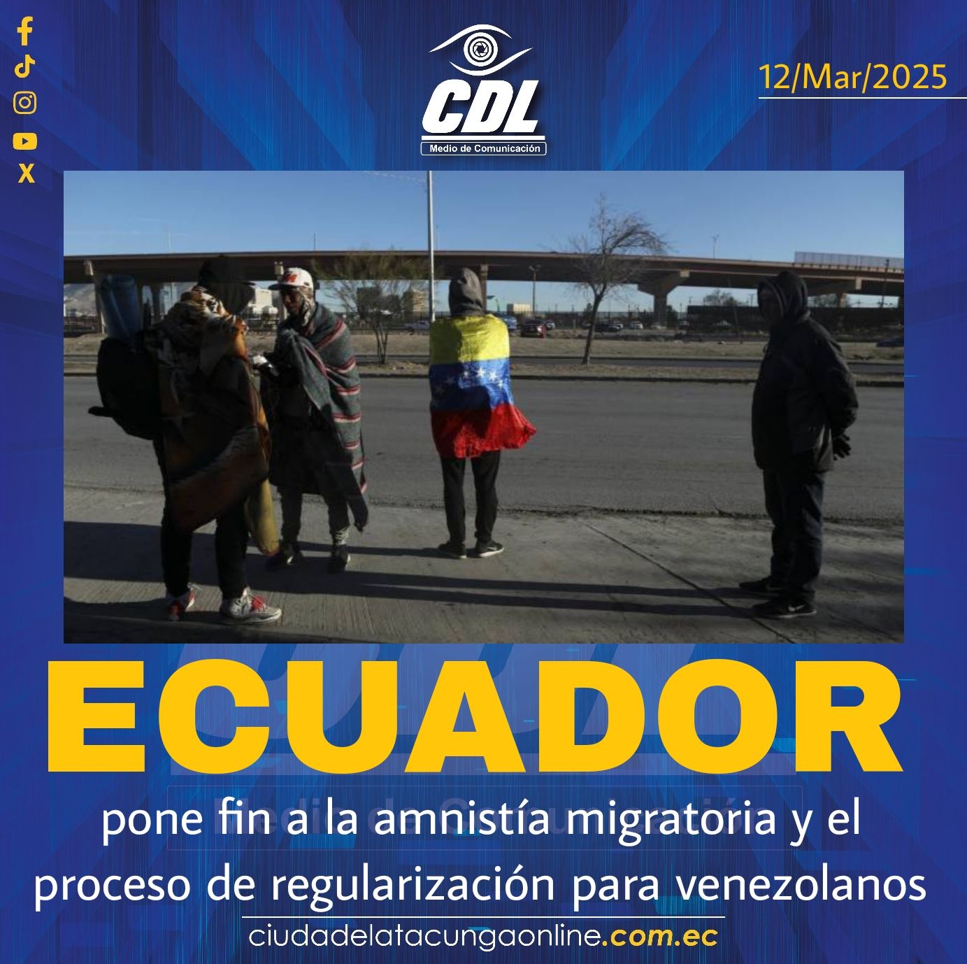 Ecuador pone fin a la amnistía migratoria y el proceso de regularización para venezolanos