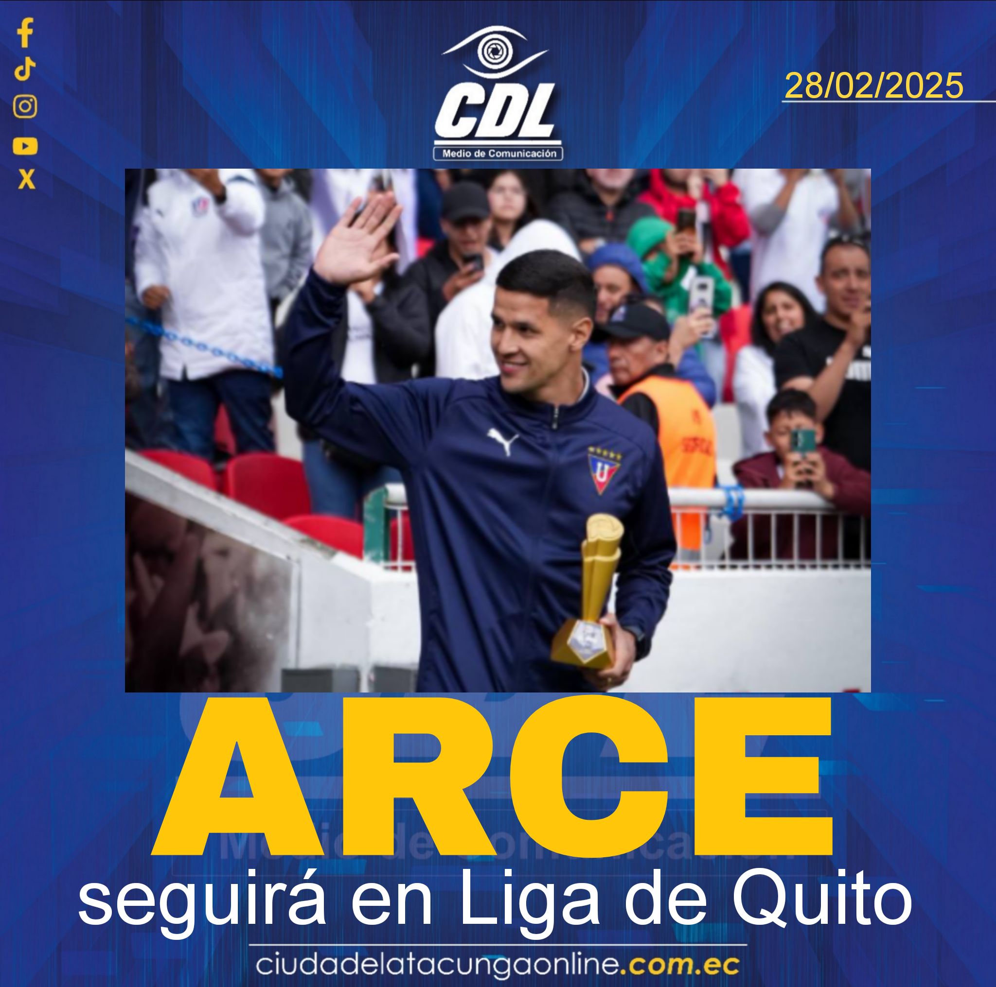 Álex Arce seguirá en Liga de Quito