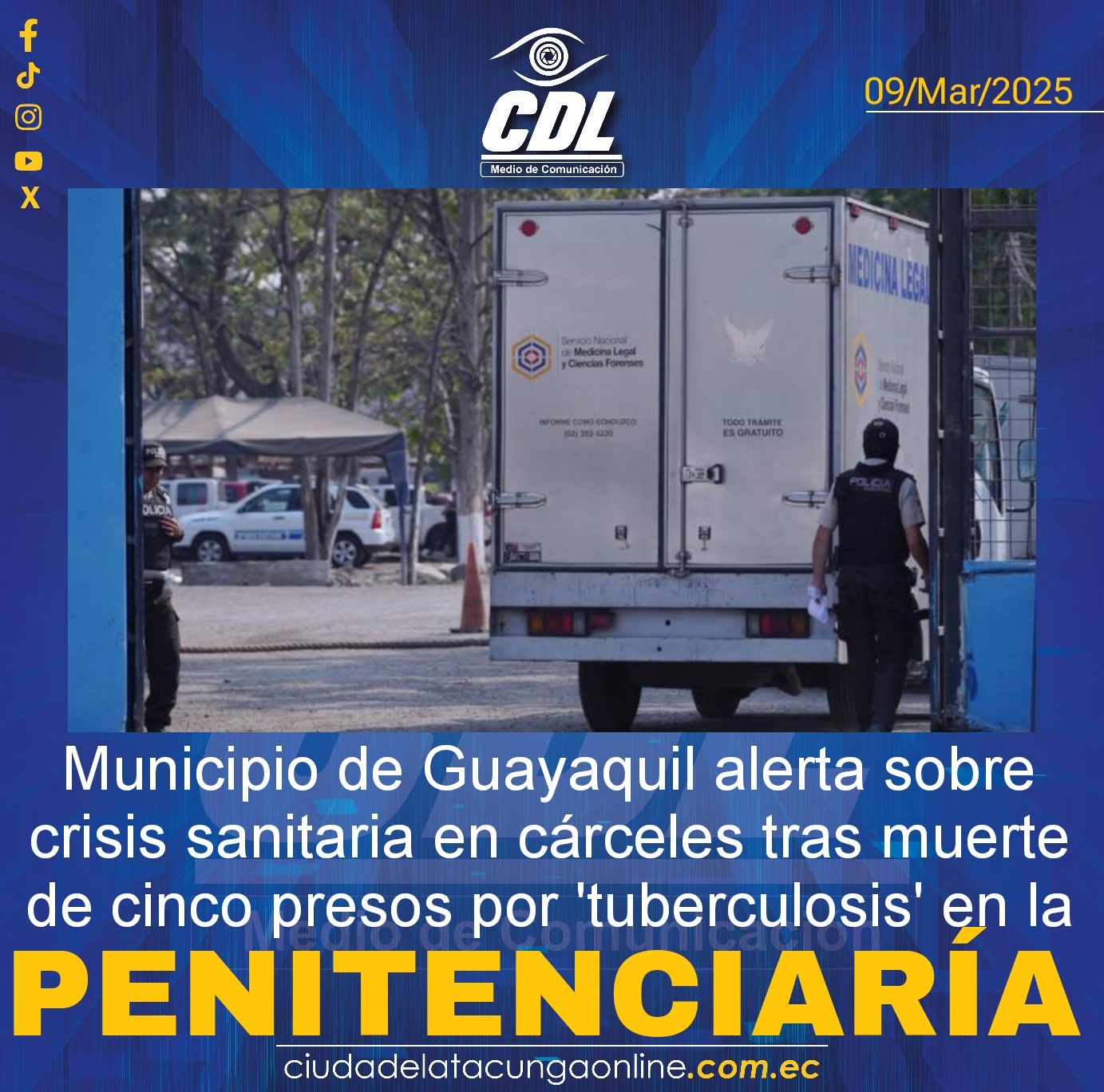 Municipio de Guayaquil alerta sobre crisis sanitaria en cárceles tras muerte de cinco presos por ‘tuberculosis’ en la Penitenciaría