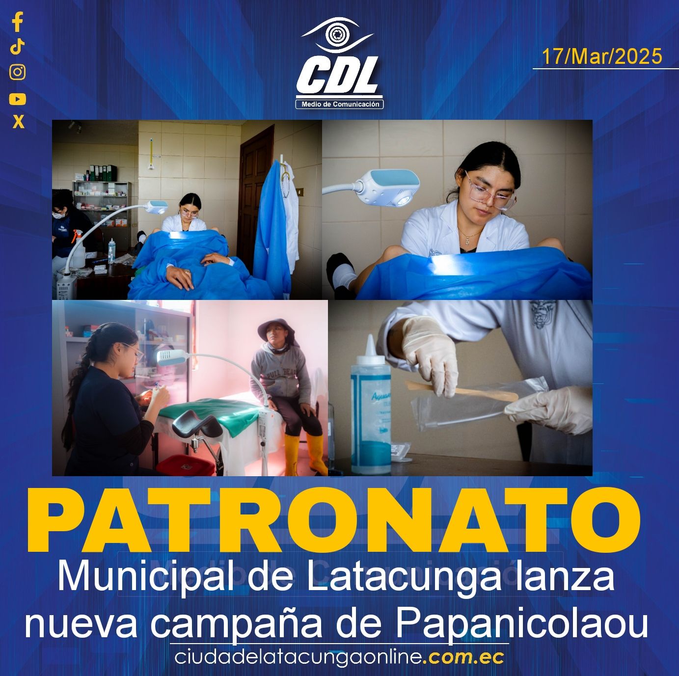 Patronato Municipal de Latacunga lanza nueva campaña de Papanicolaou
