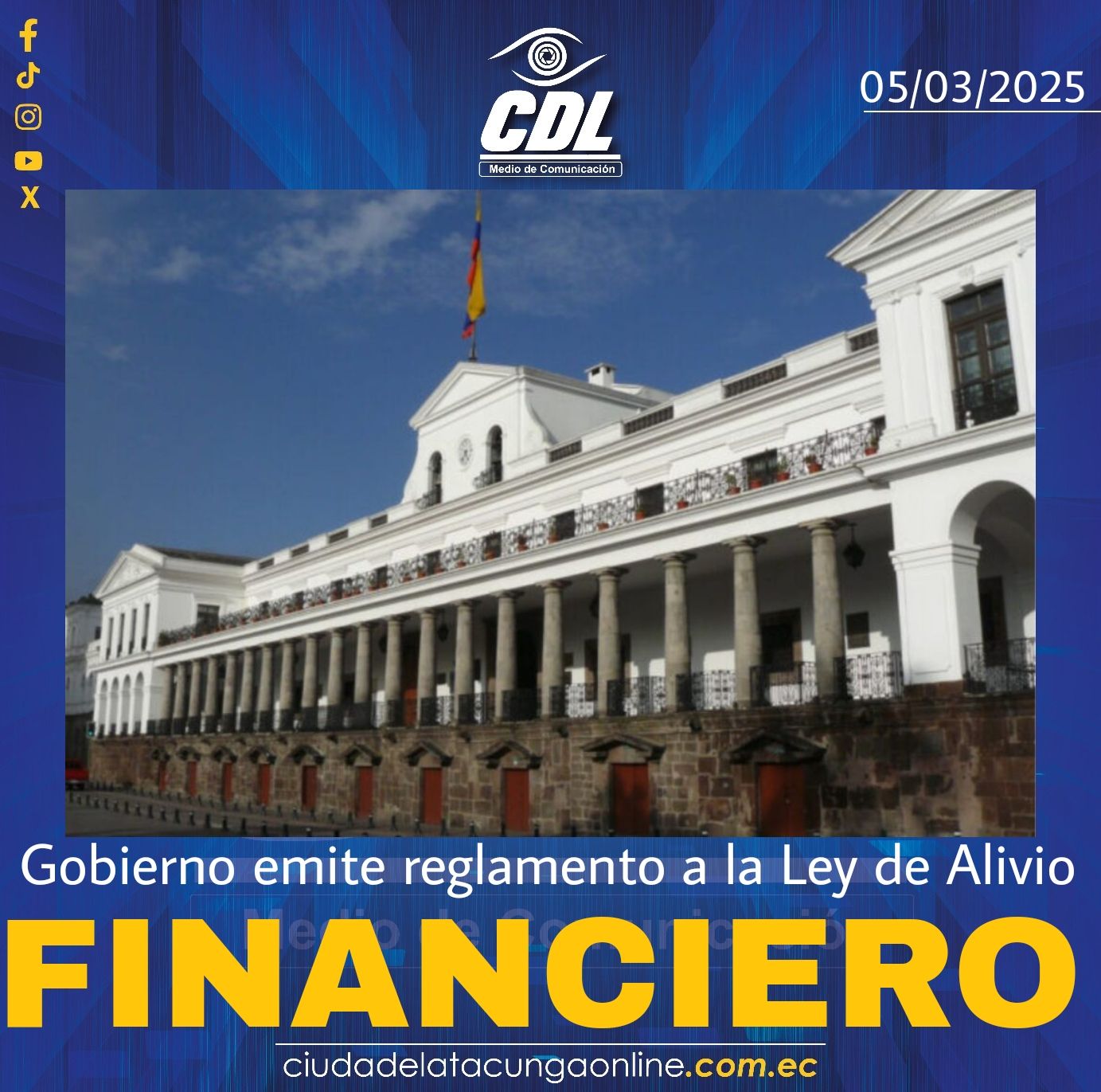 Gobierno emite reglamento a la Ley de Alivio Financiero
