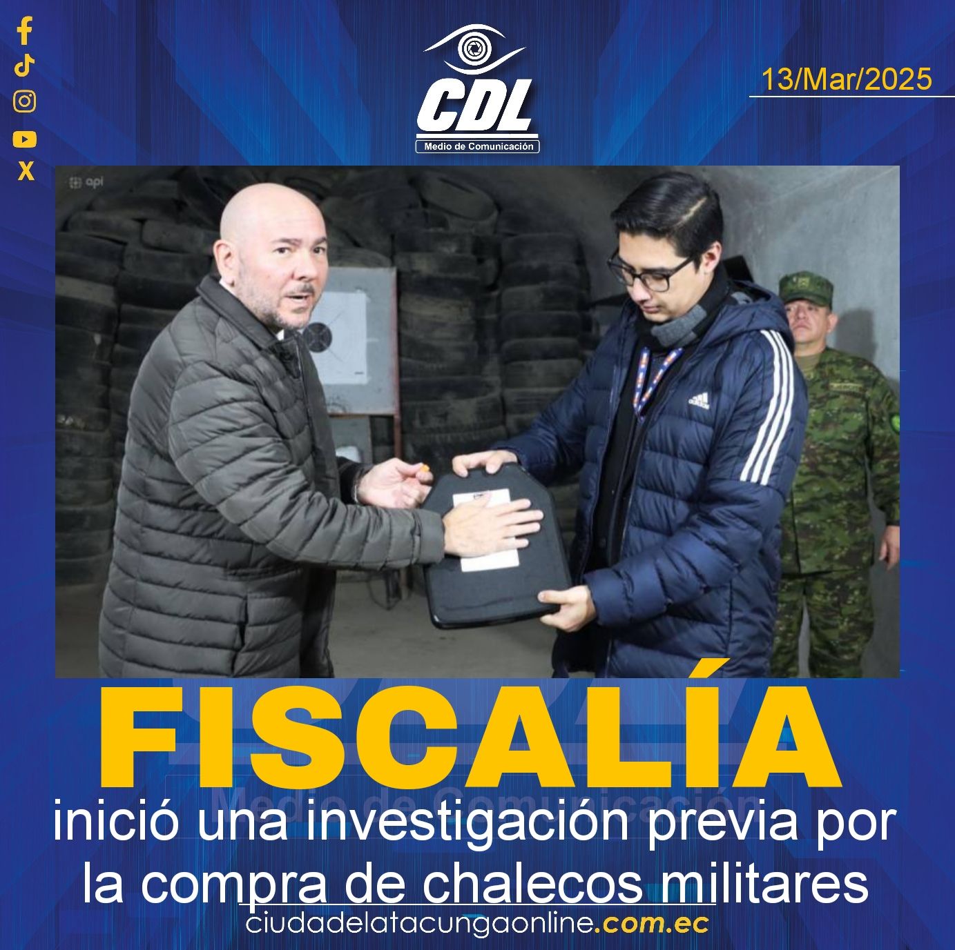 La Fiscalía inició una investigación previa por la compra de chalecos militares