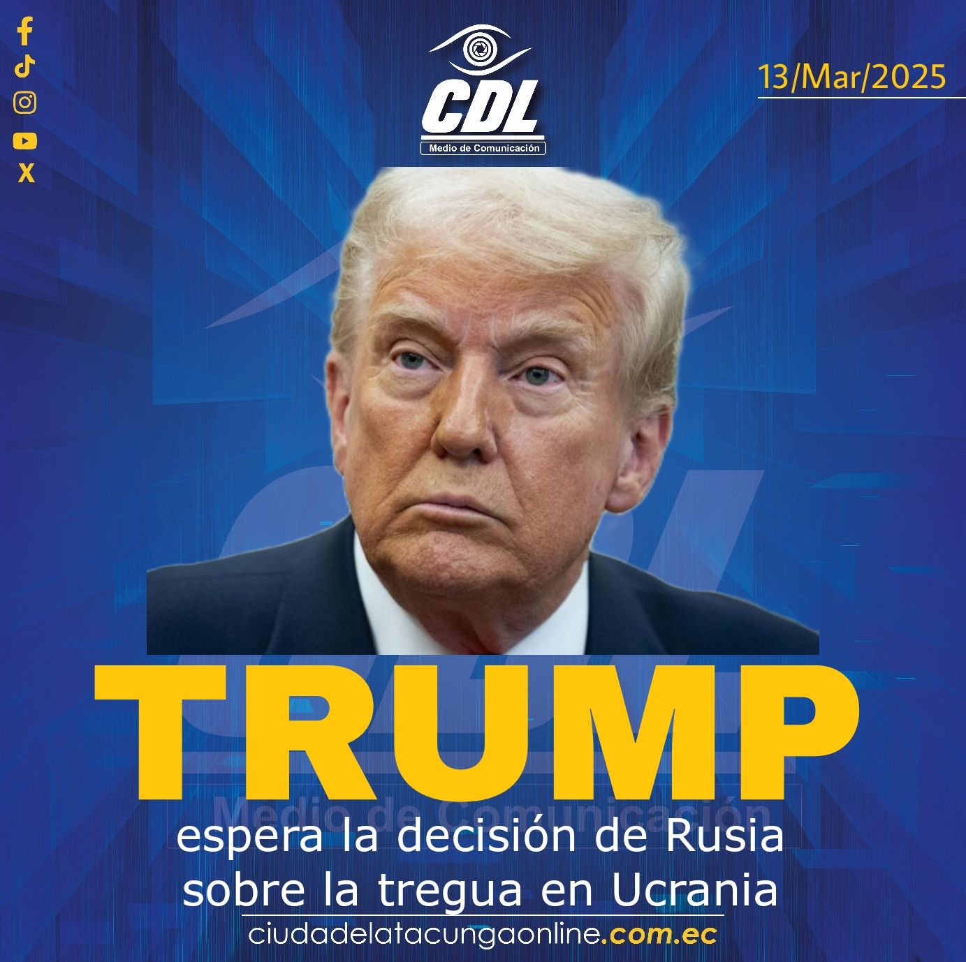 Trump espera la decisión de Rusia sobre la tregua en Ucrania