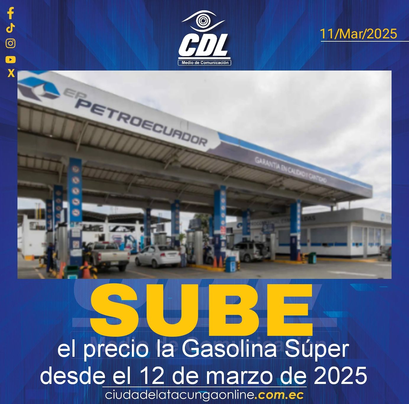 Sube el precio de la Gasolina Súper desde el 12 de marzo de 2025