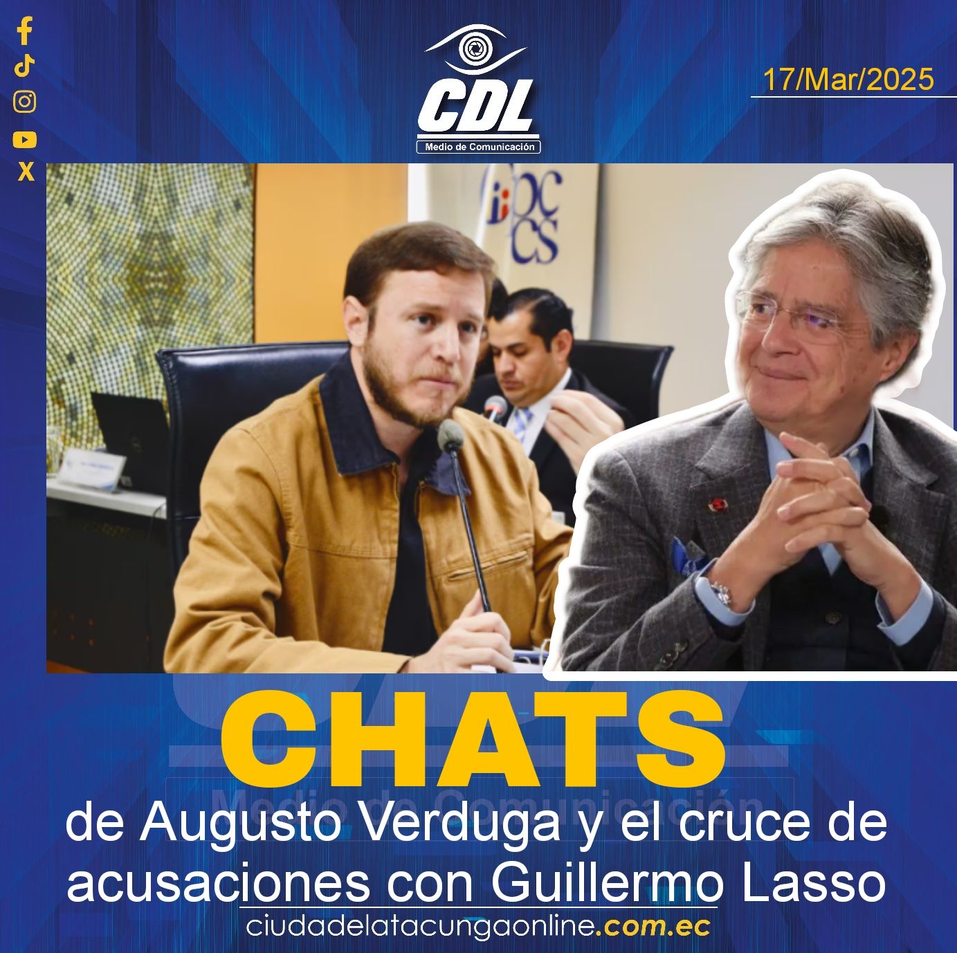 Chats de Augusto Verduga y el cruce de acusaciones con Guillermo Lasso