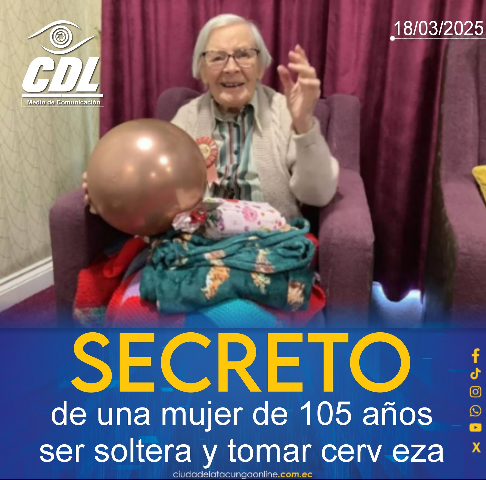 El secreto de una mujer de 105 años ser soltera y tomar cerv eza