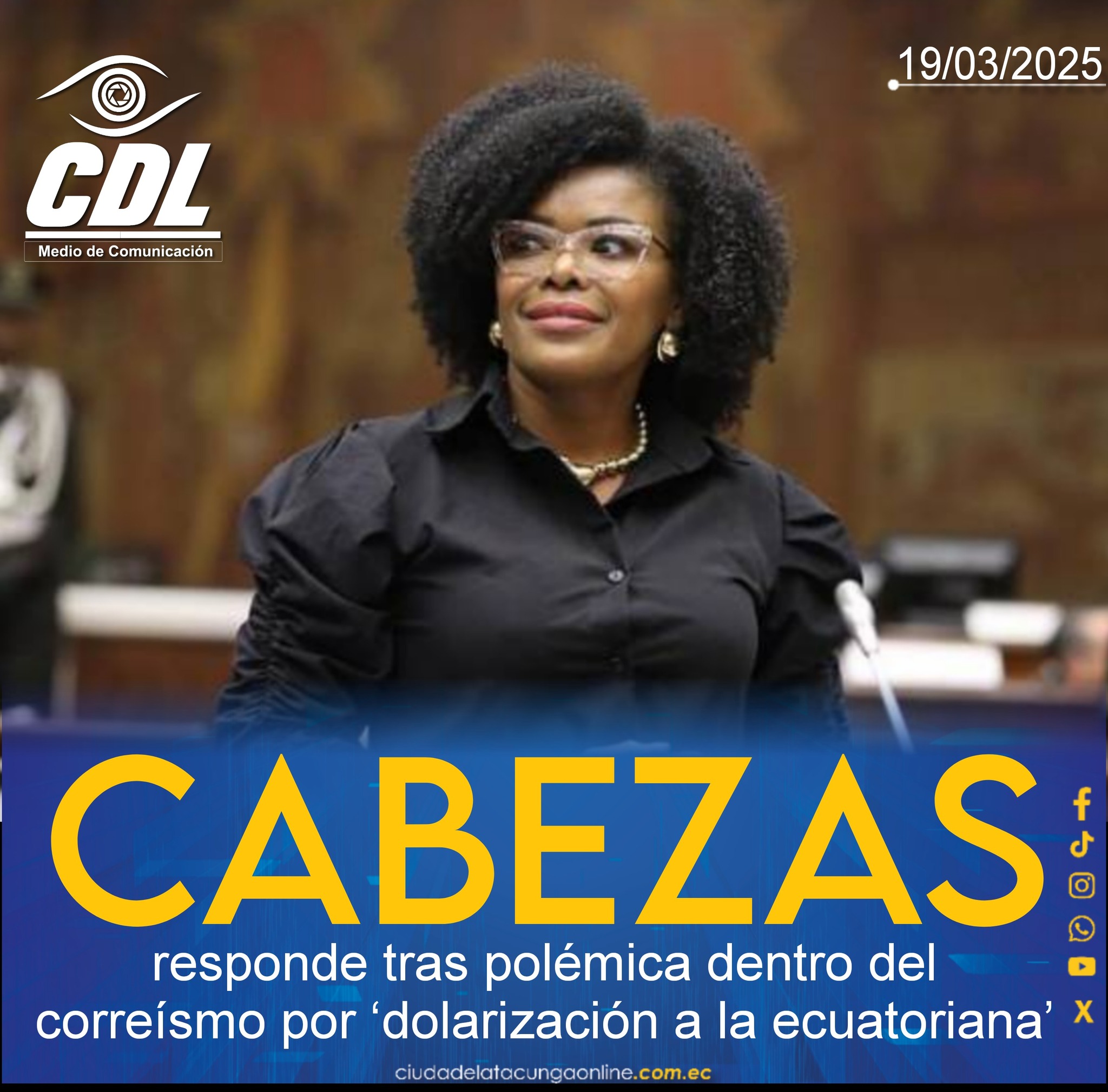Paola Cabezas responde tras polémica dentro del correísmo por ‘dolarización a la ecuatoriana’