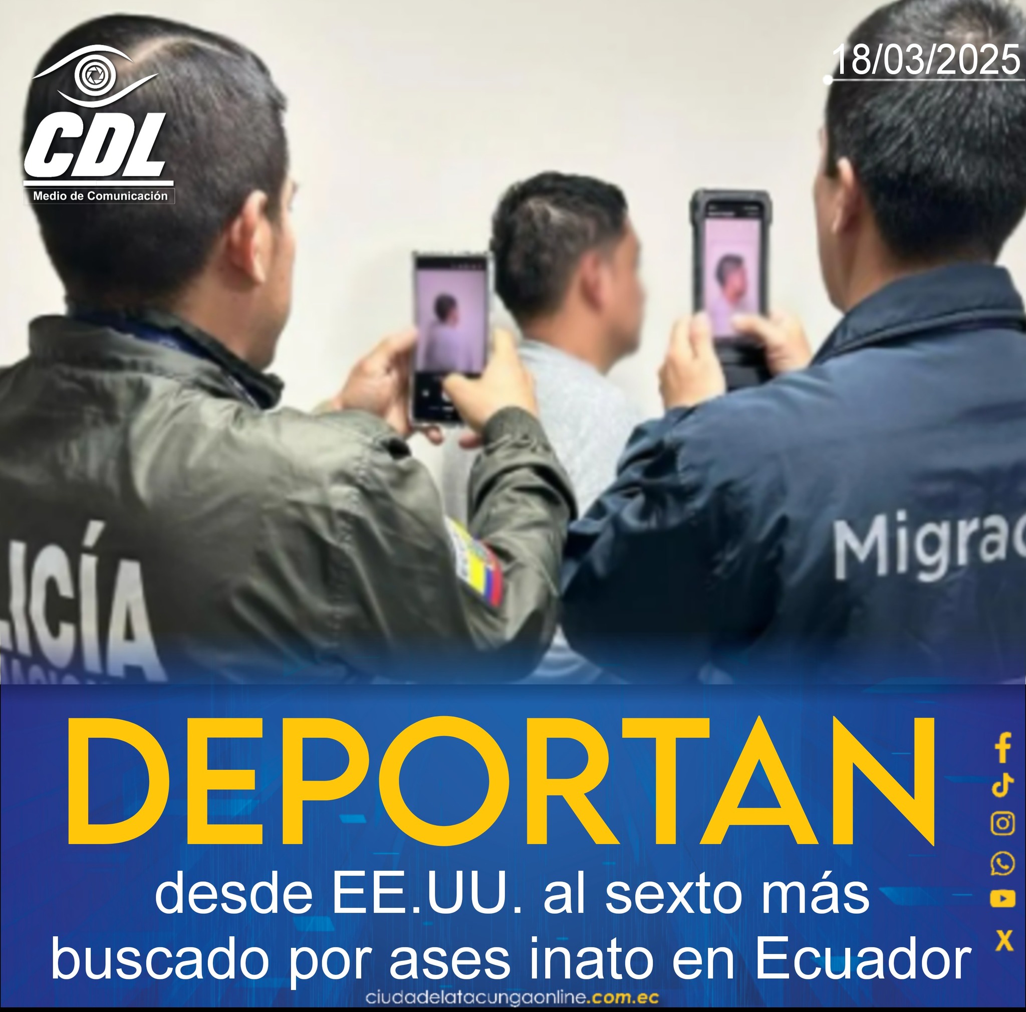 Deportan desde EE.UU. al sexto más buscado por ases inato en Ecuador
