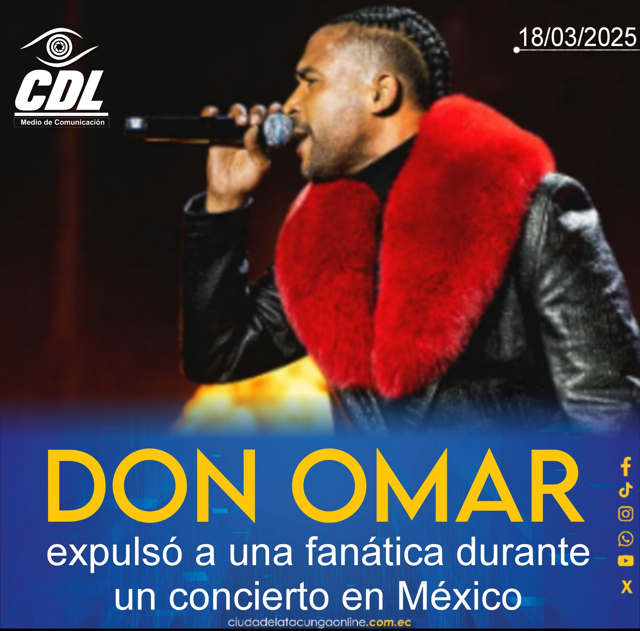 Don Omar expulsó a una fanática durante un concierto en México