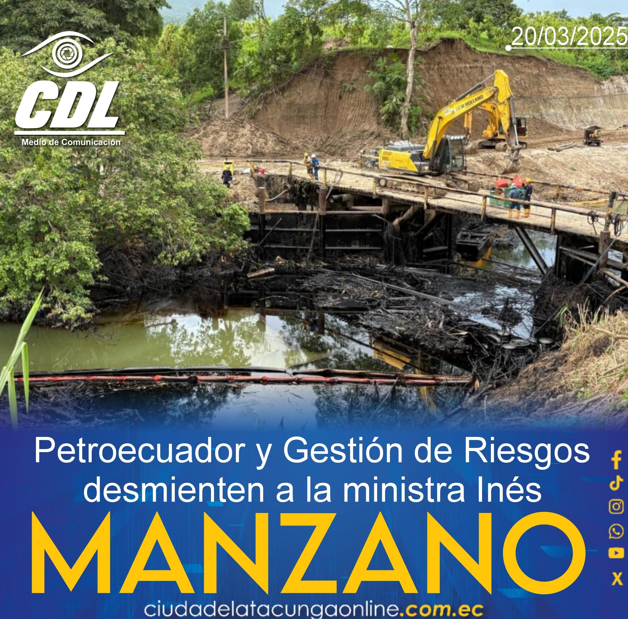 Petroecuador y Gestión de Riesgos desmienten a la ministra Inés Manzano