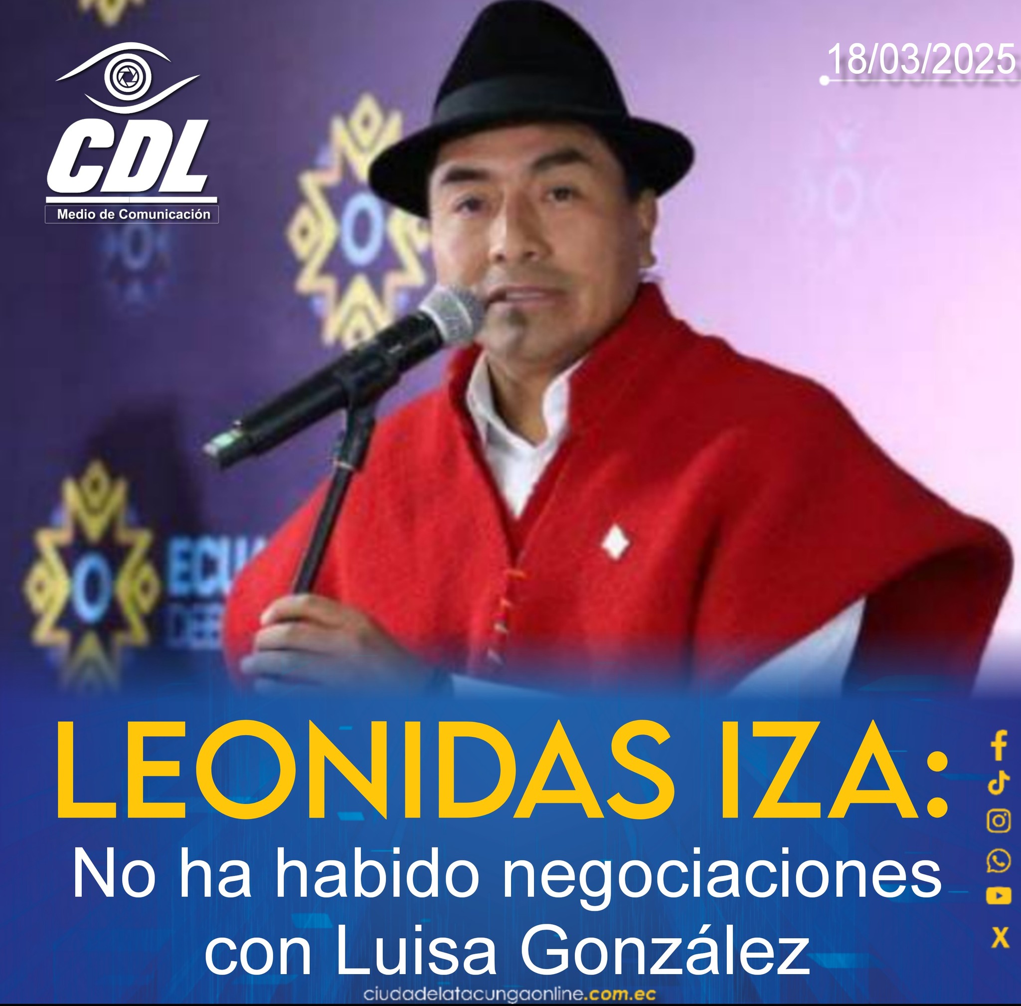 Leonidas Iza: No ha habido negociaciones con Luisa González