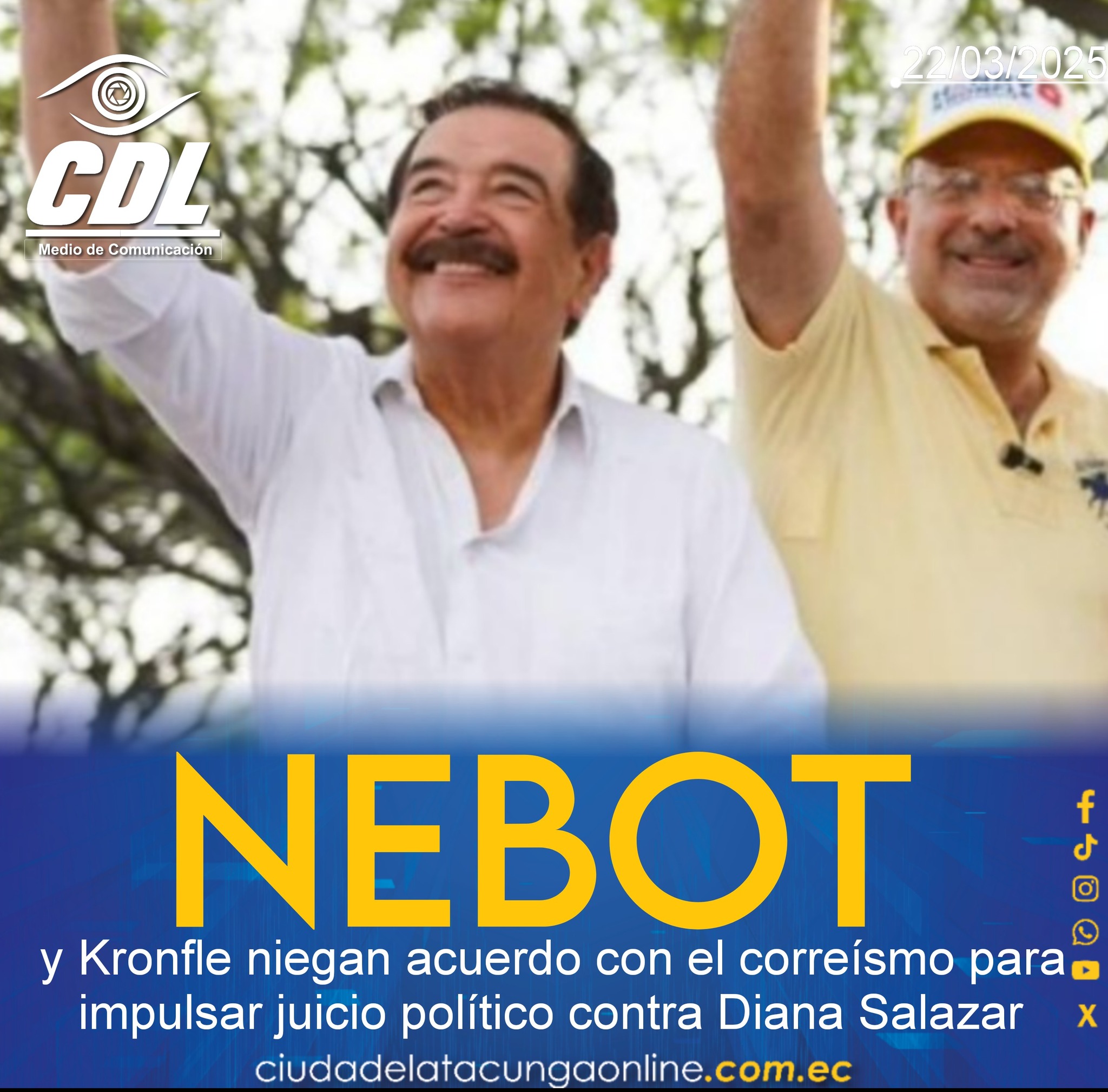 Nebot y Kronfle niegan acuerdo con el correísmo para impulsar juicio político contra Diana Salazar