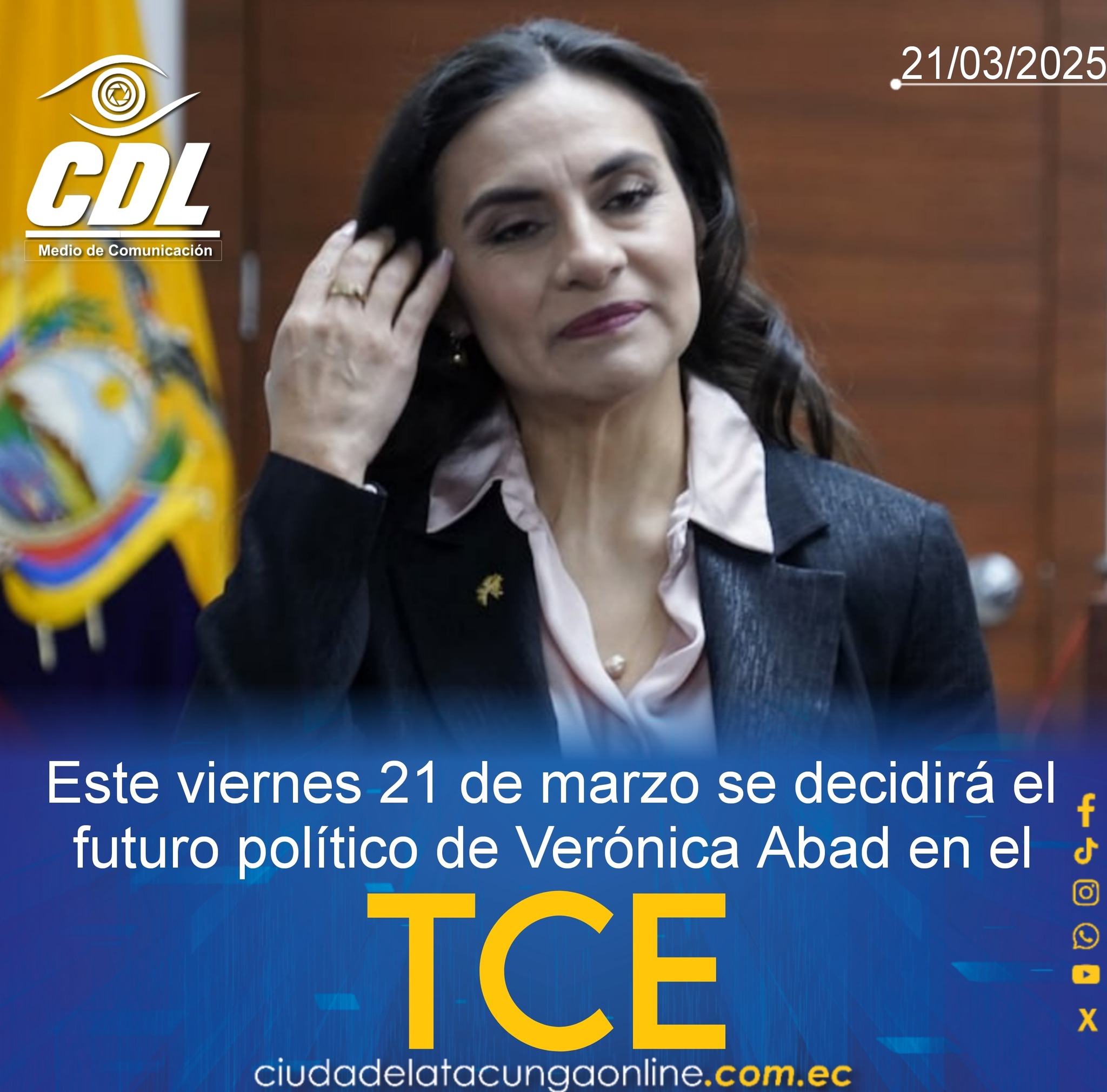 Este viernes 21 de marzo se decidirá el futuro político de Verónica Abad en el TCE