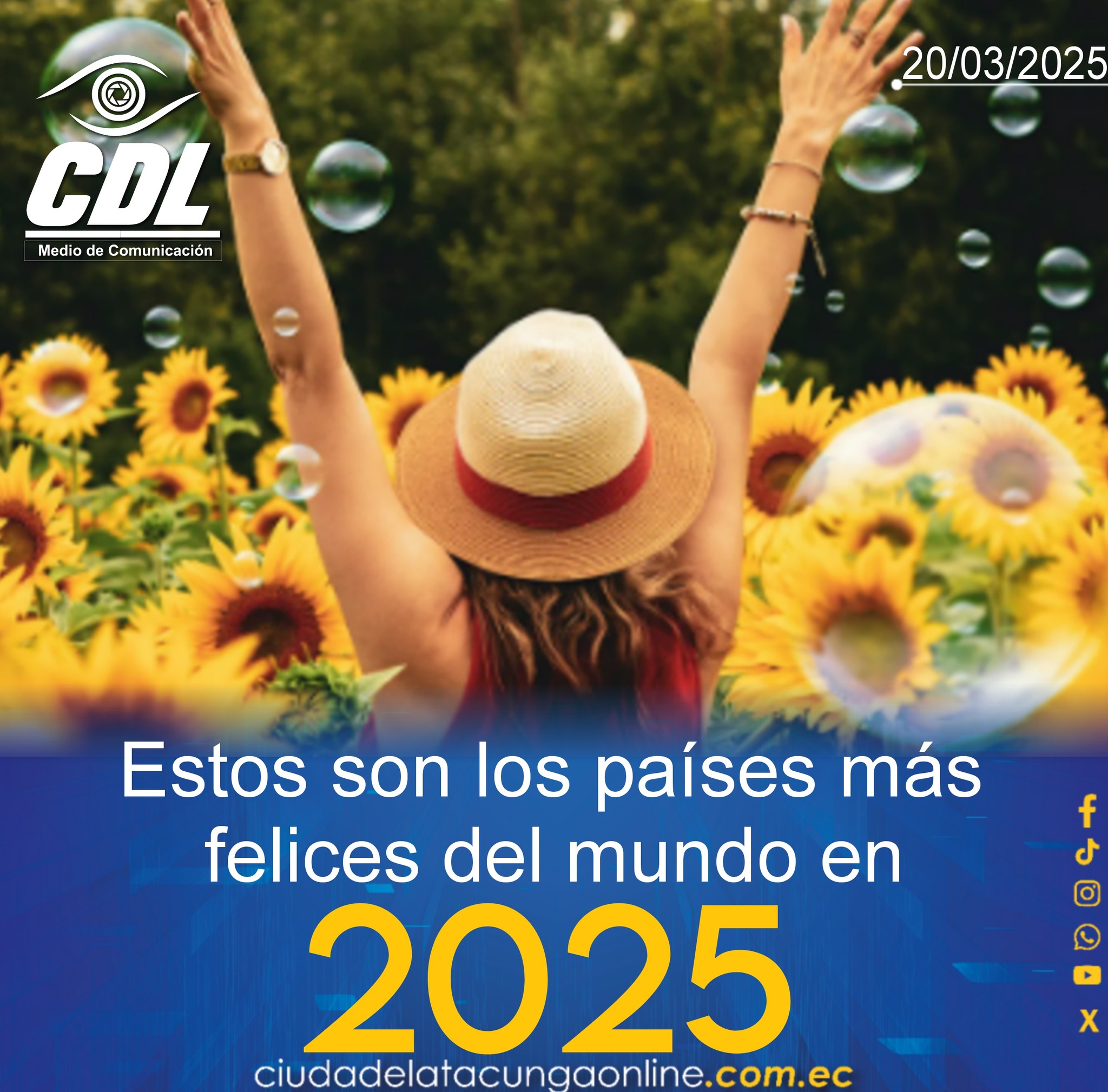 Estos son los países más felices del mundo en 2025