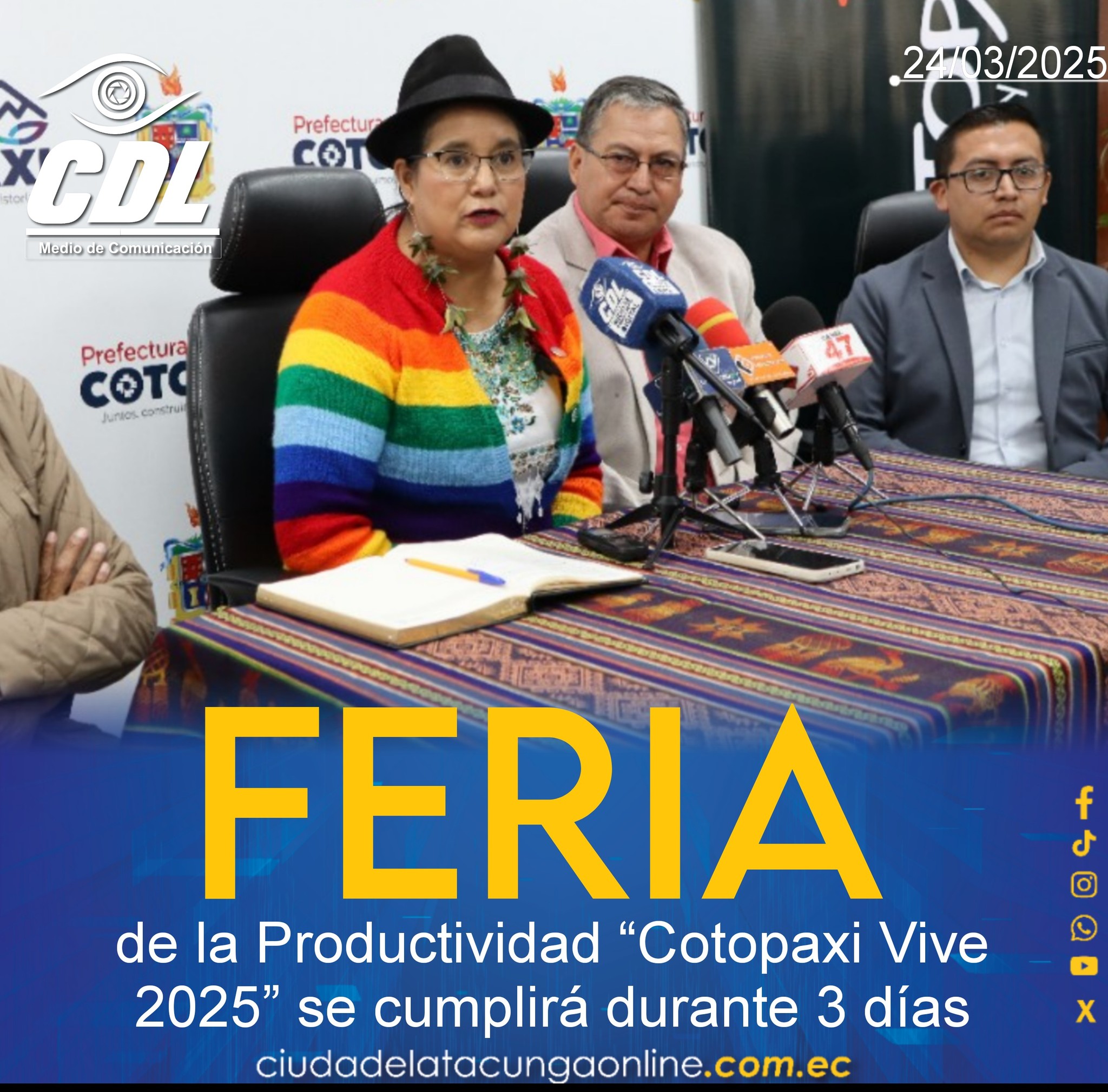 Feria de la Productividad “Cotopaxi Vive 2025” se cumplirá durante 3 días