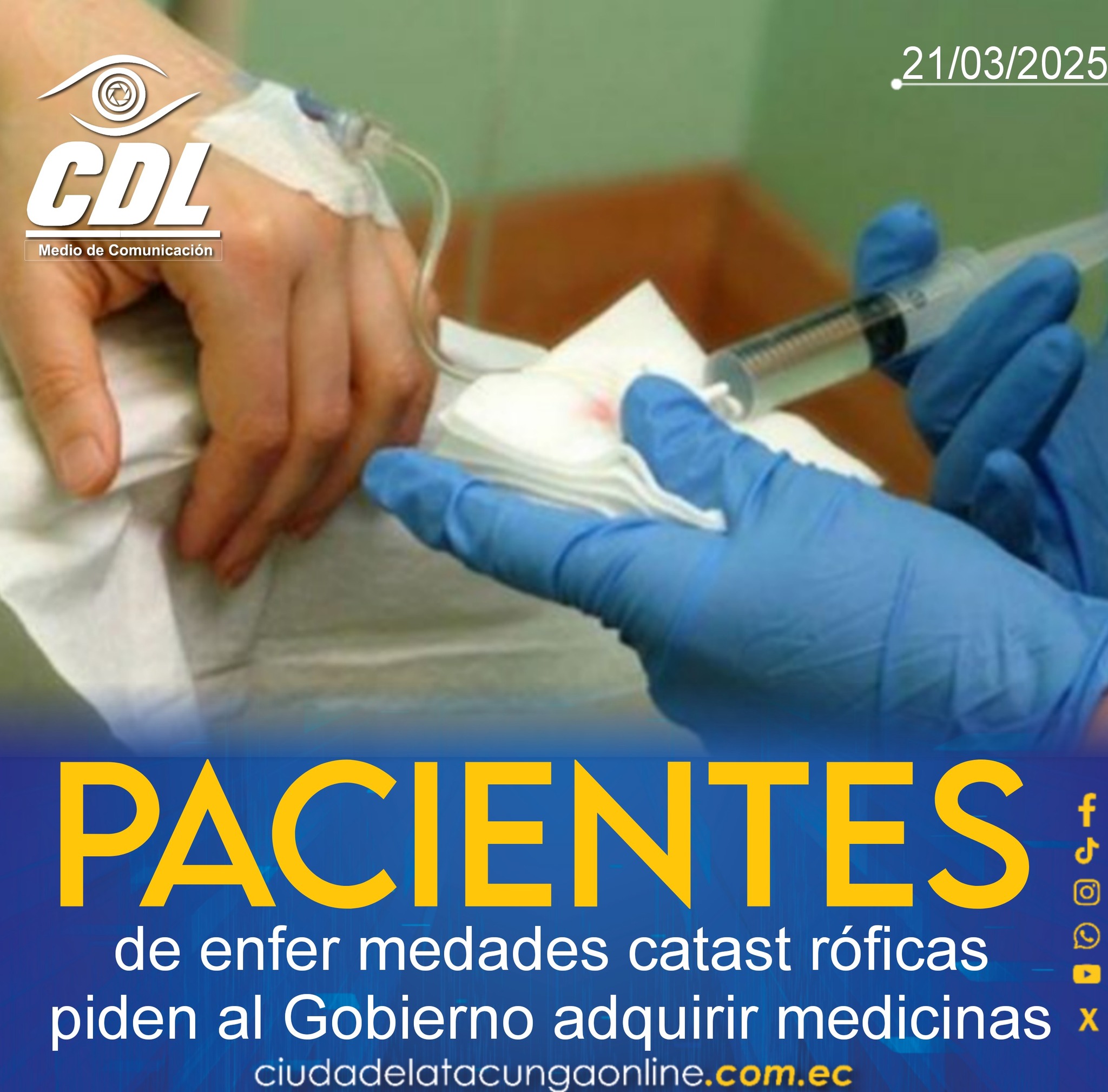 Pacientes de enfermedades catastróficas piden al Gobierno adquirir medicinas