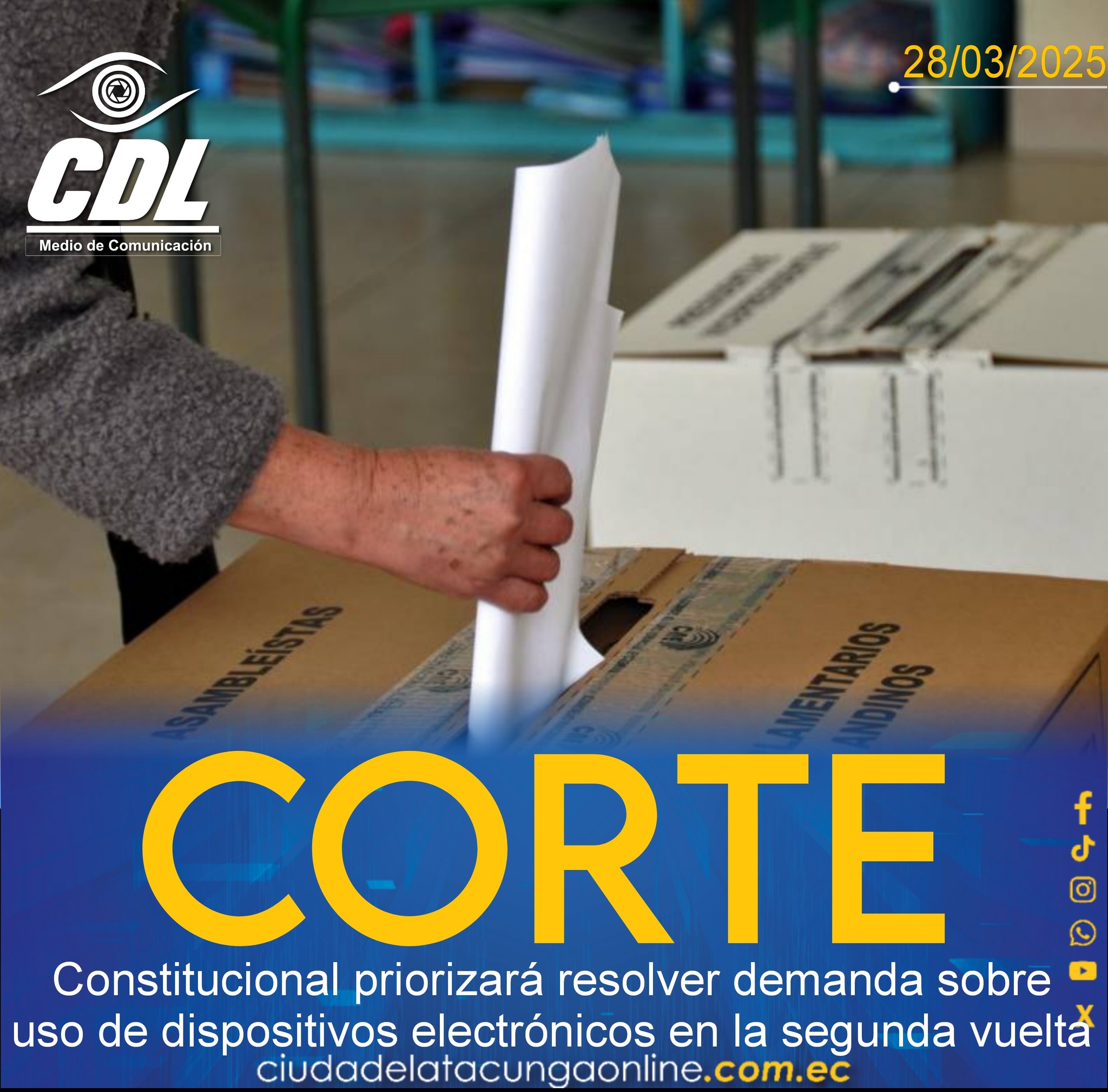 La Corte Constitucional priorizará resolver demanda sobre uso de dispositivos electrónicos en la segunda vuelta