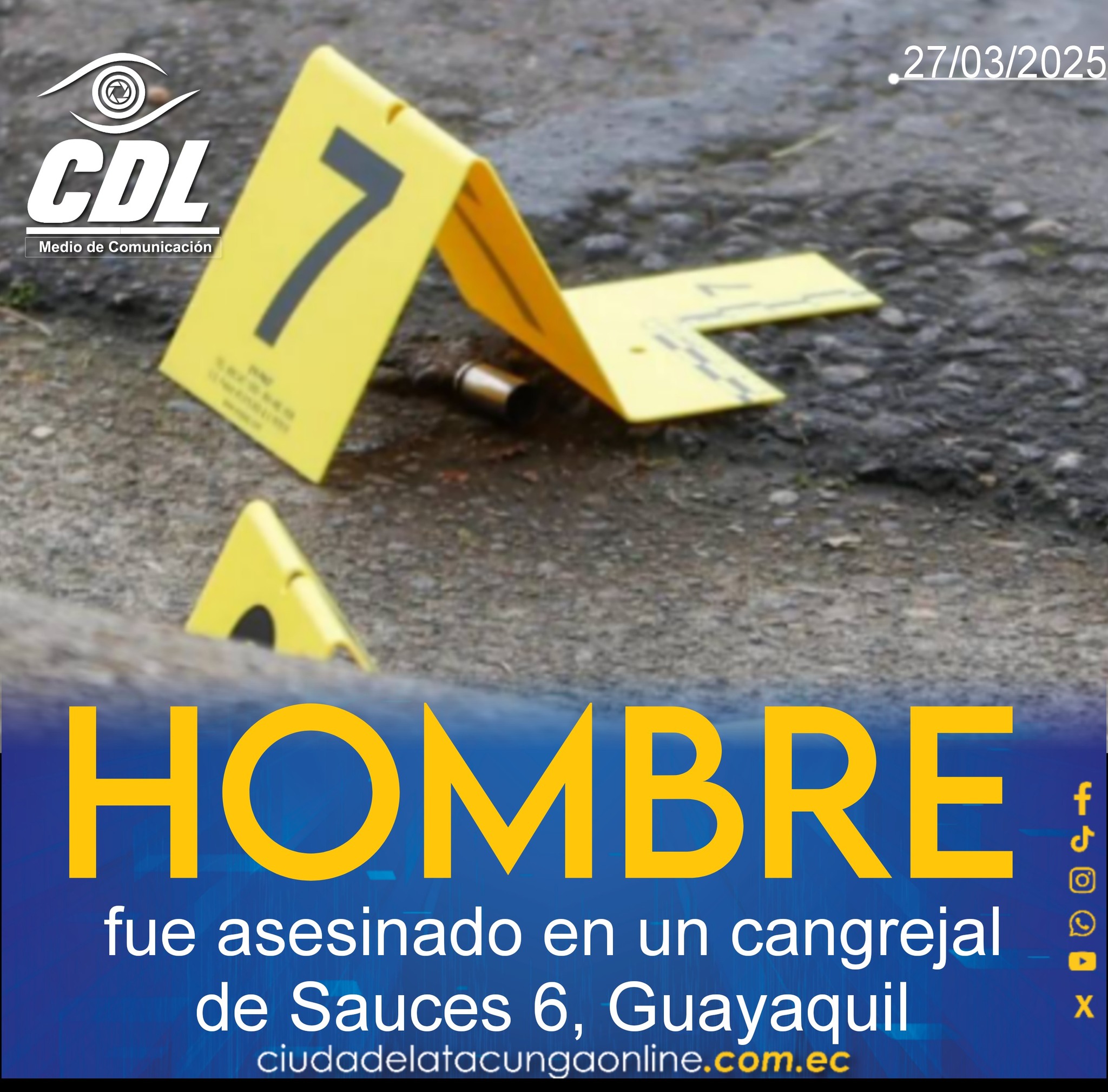 Un hombre fue asesinado en un cangrejal de Sauces 6, Guayaquil