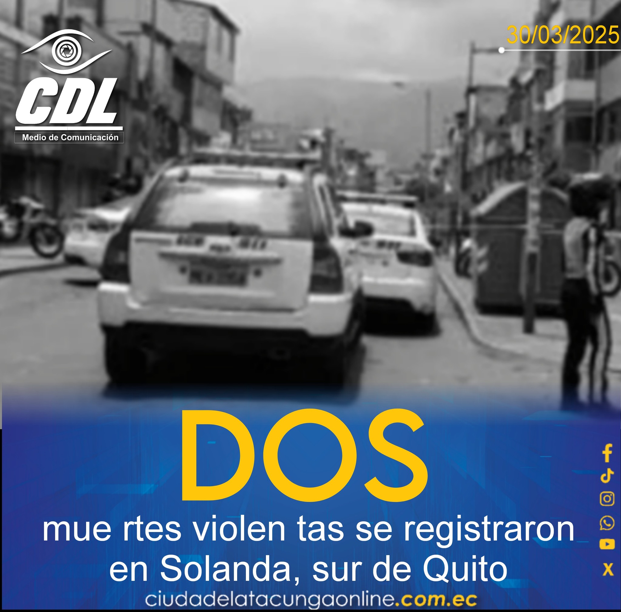Dos mue rtes violen tas se registraron en Solanda, sur de Quito