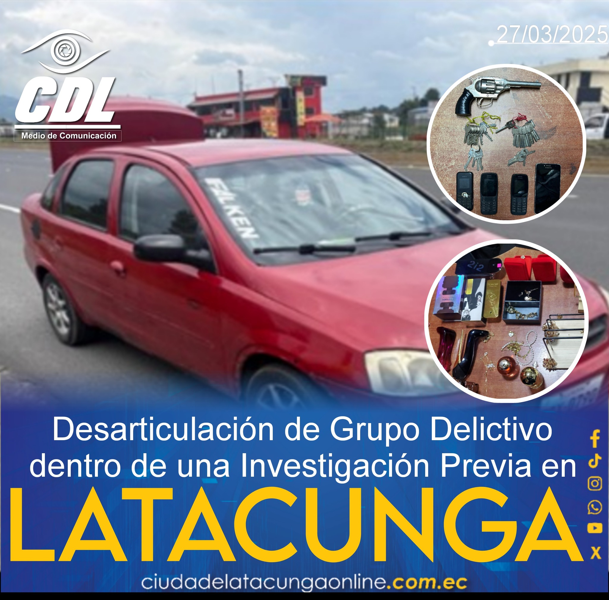 Desarticulación de Grupo Delictivo dentro de una Investigación Previa en Latacunga