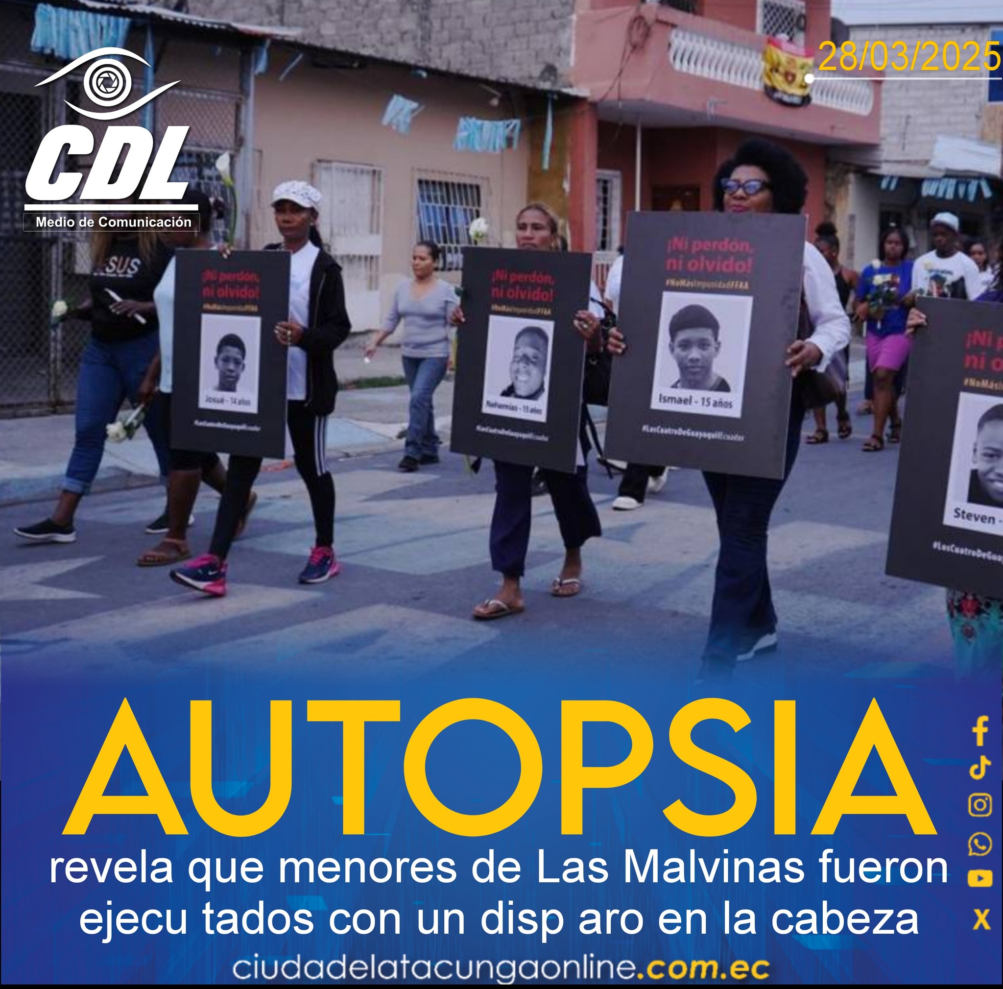 Autopsia revela que menores de Las Malvinas fueron ejecu tados con un disp aro en la cabeza