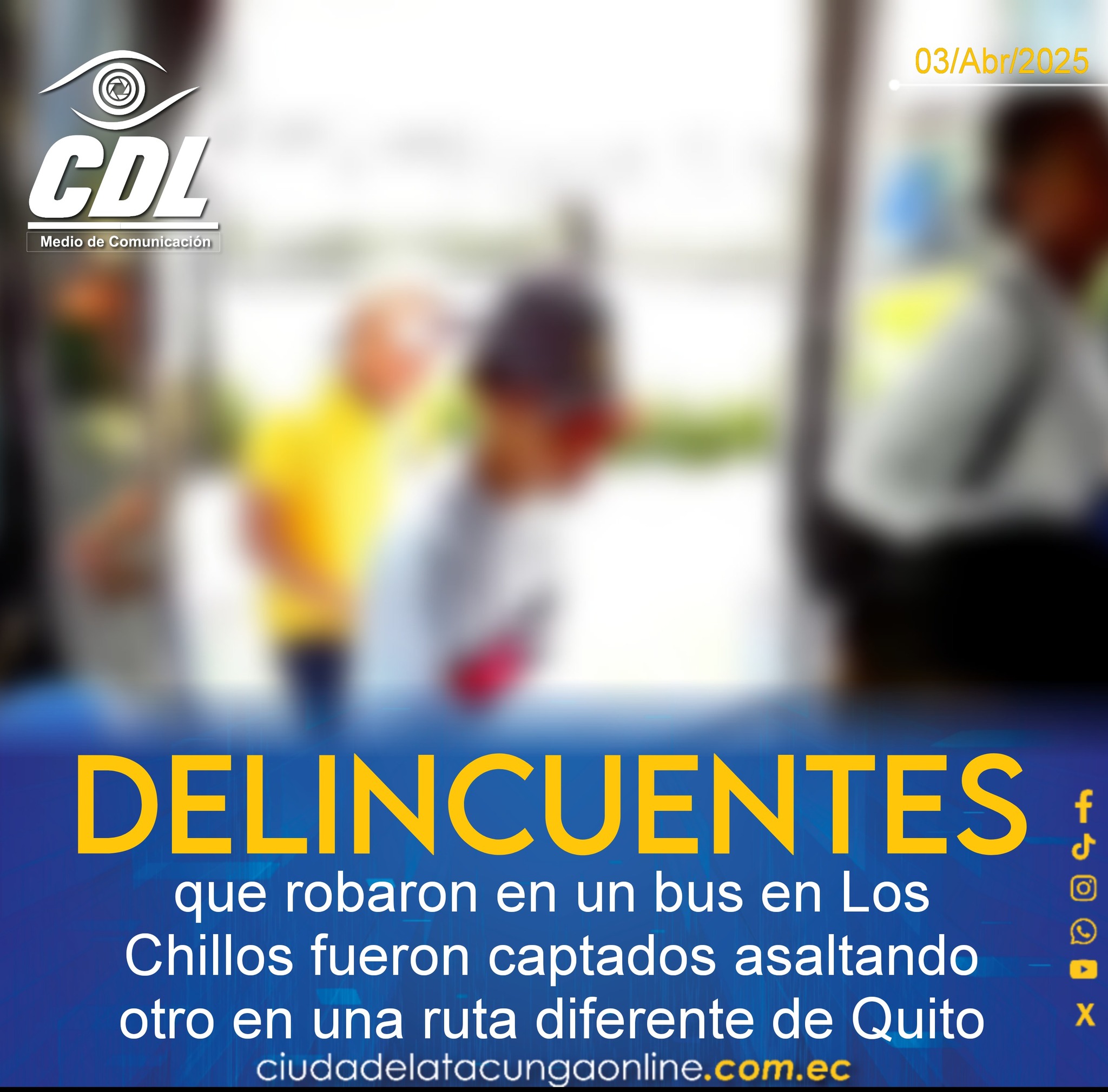 Delincuentes que robaron en un bus en Los Chillos fueron captados asaltando otro en una ruta diferente de Quito