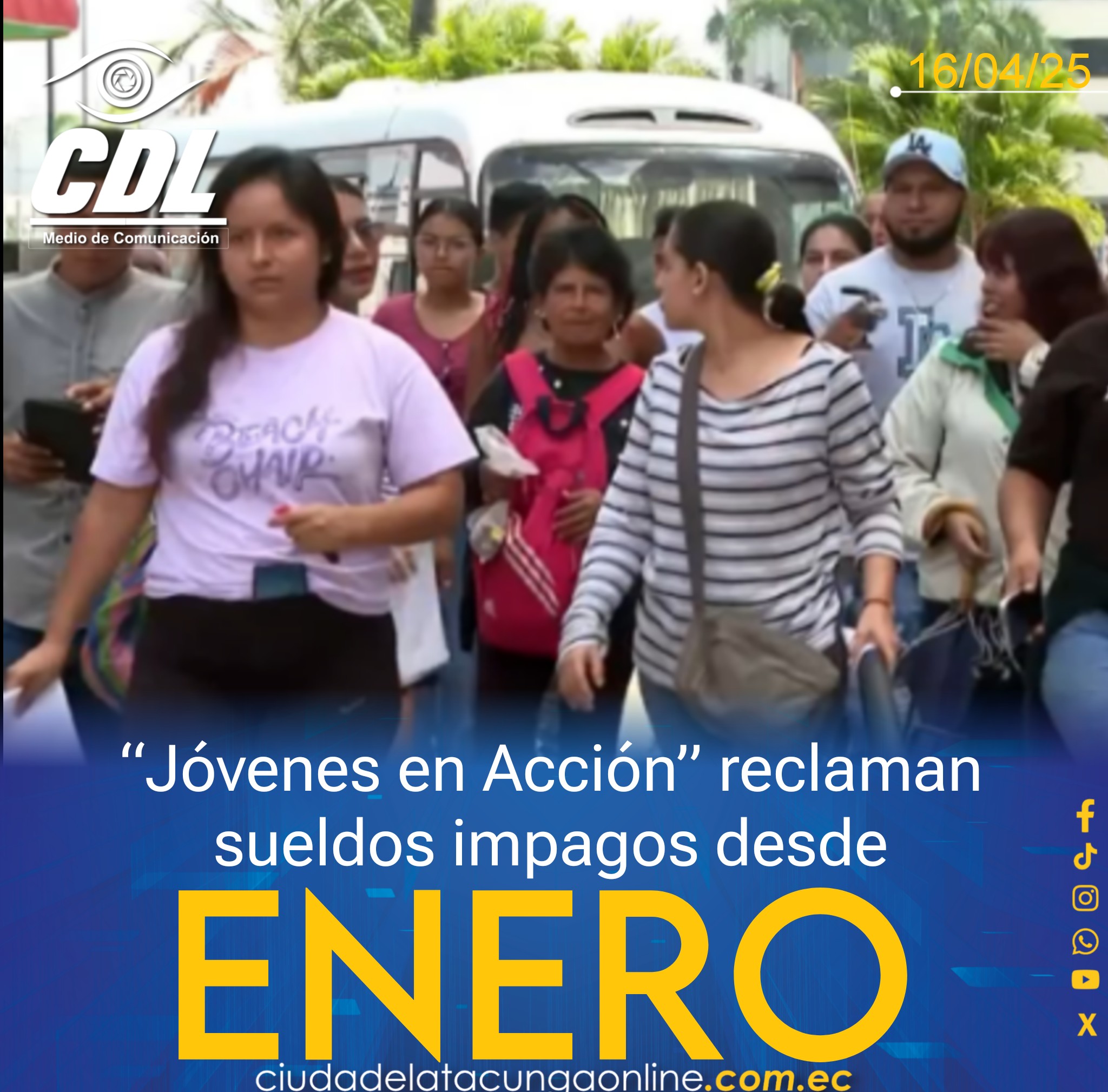 “Jóvenes en Acción” reclaman sueldos impagos desde enero