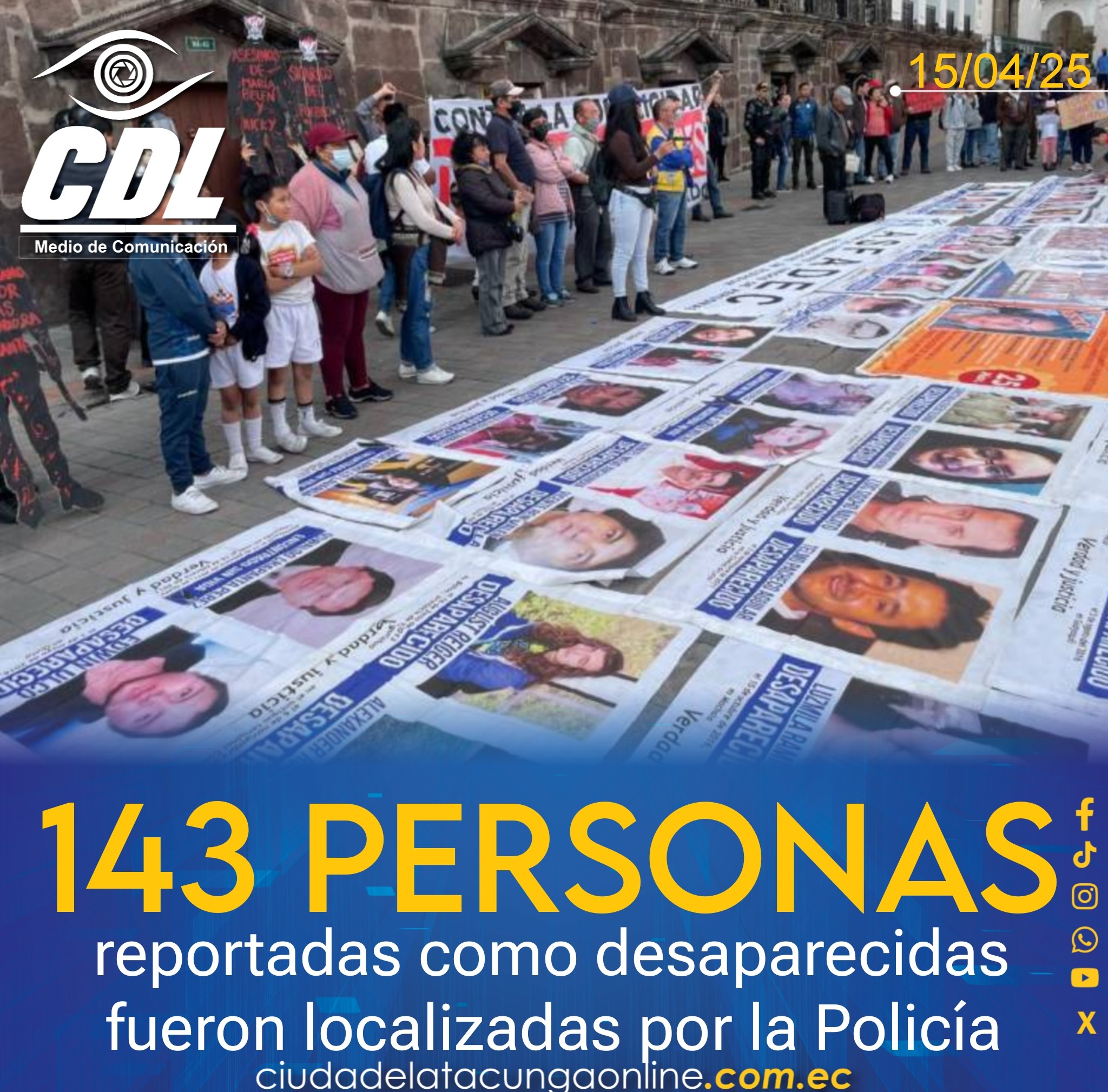 143 personas reportadas como desaparecidas fueron localizadas por la Policía