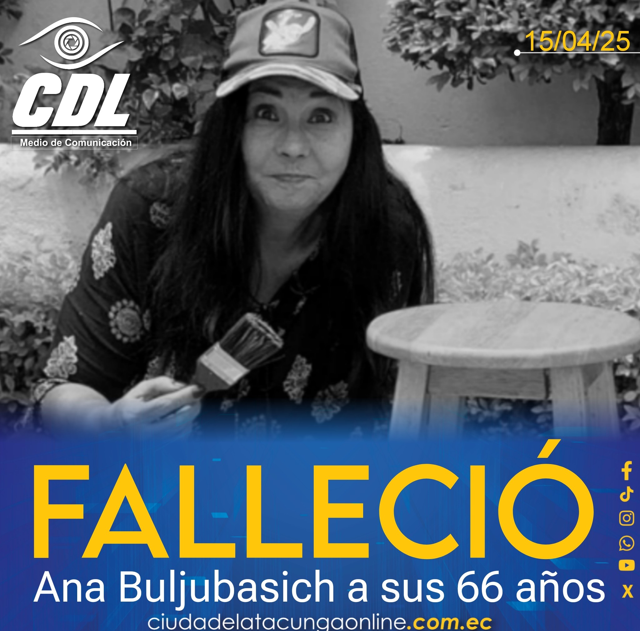 Fallece Ana Buljubasich a sus 66 años