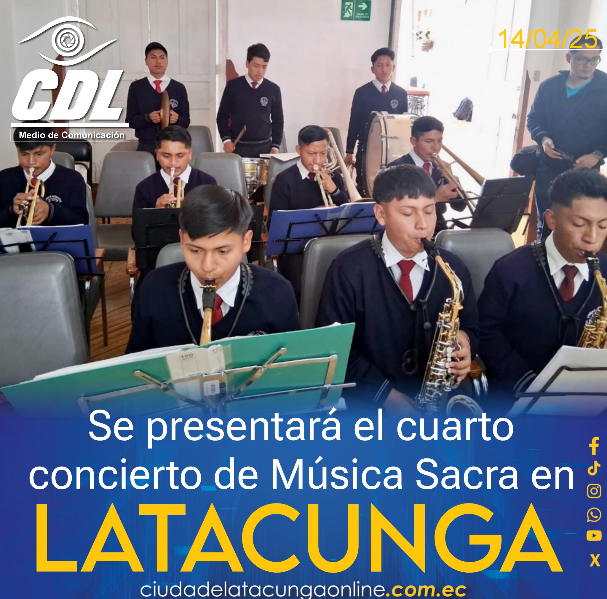Se presentará el cuarto concierto de Música Sacra en Latacunga