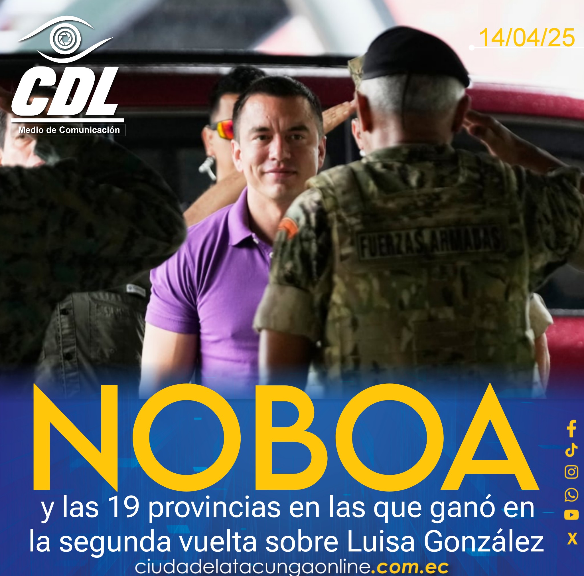 La vicepresidenta Verónica Abad reconoce la victoria de Daniel Noboa en las urnas