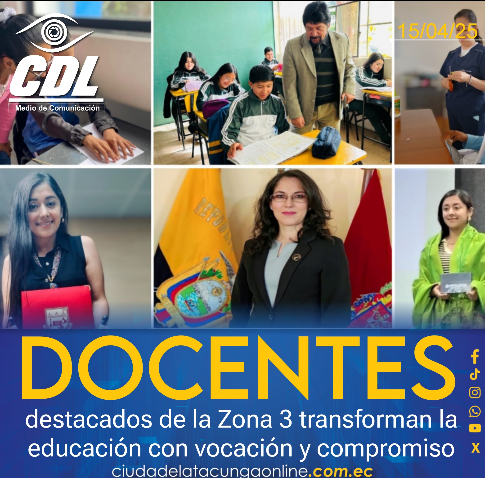 Docentes destacados de la Zona 3 transforman la educación con vocación y compromiso