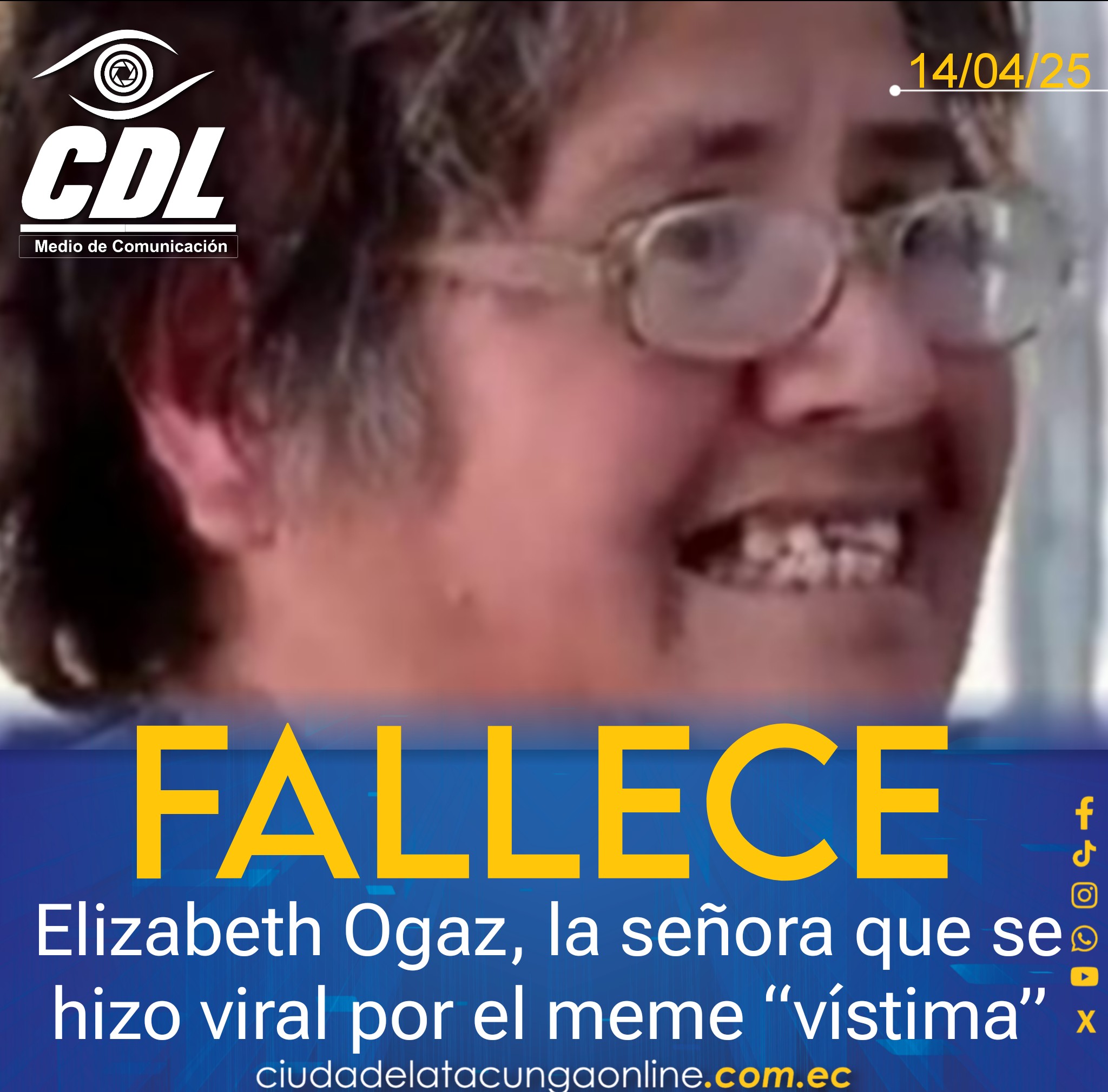Fallece Elizabeth Ogaz, la señora que se hizo viral por el meme “vístima”