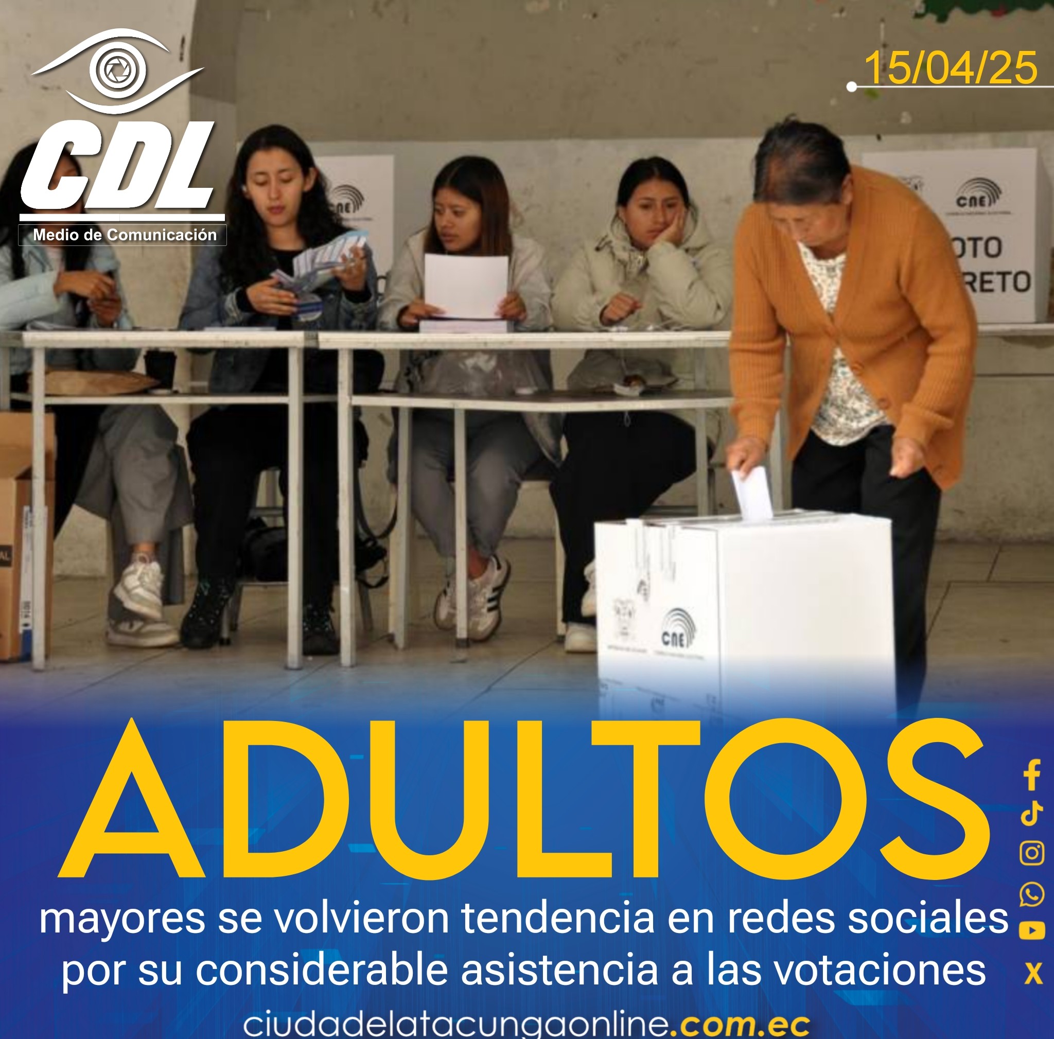 Los adultos mayores se volvieron tendencia en redes sociales por su considerable asistencia a las votaciones